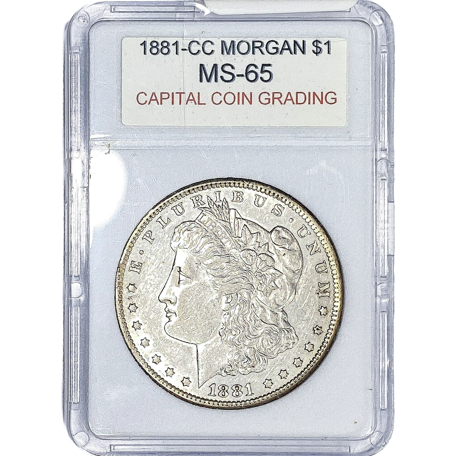 1881-CC Morgan Silver Dollar CCG MS65: 1881-CC Morgan Silver Dollar CCG MS65