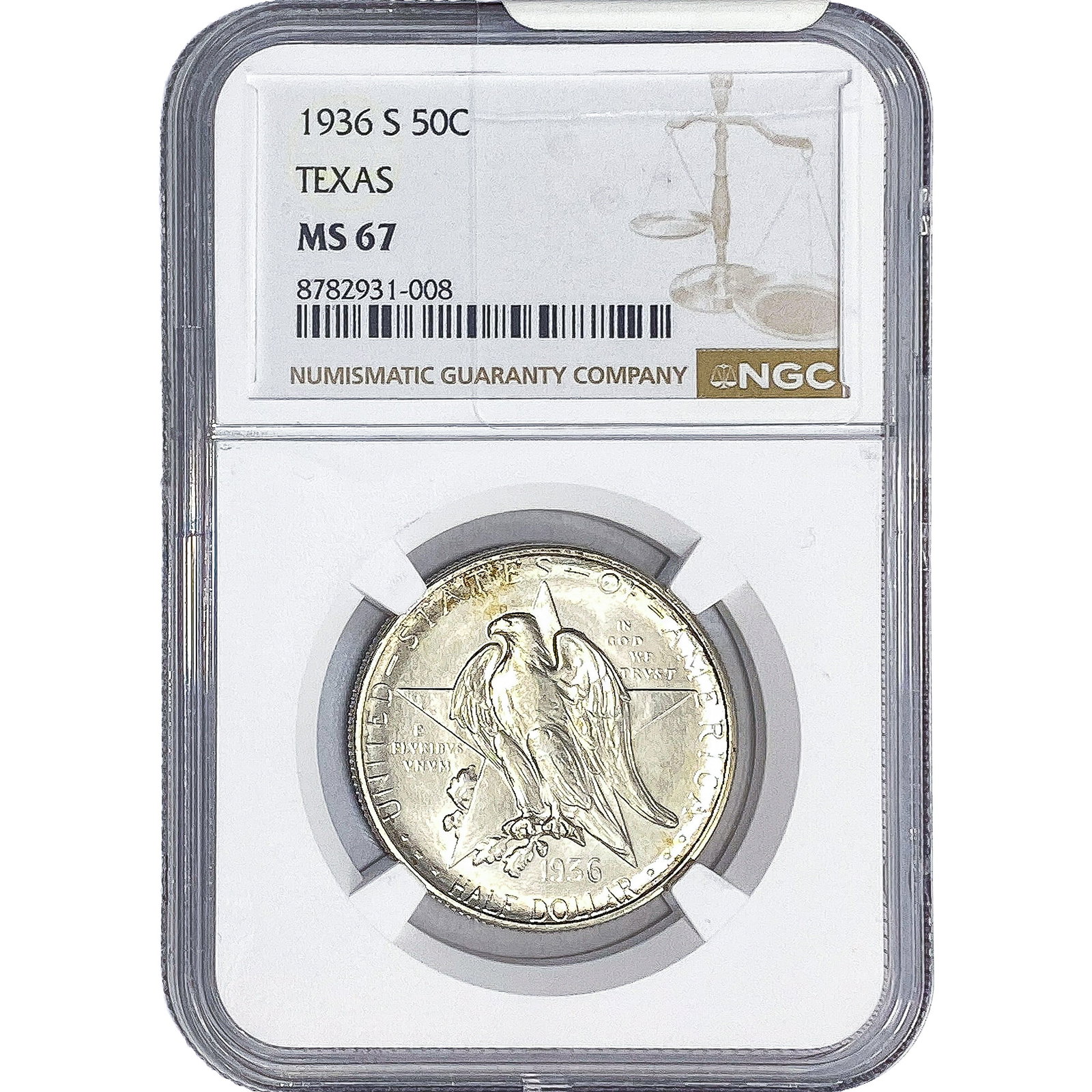 1936-S Texas Half Dollar NGC MS67 (1 of 4)