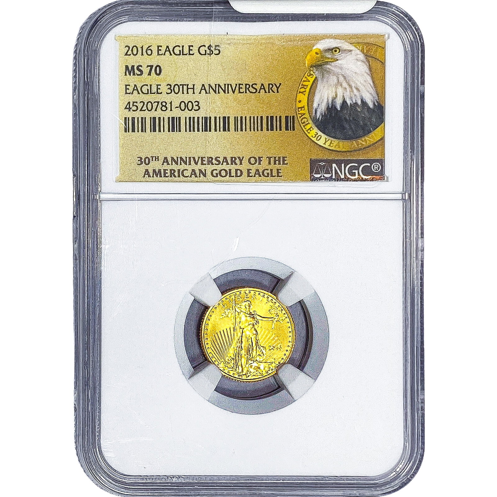 2016 1/10oz $5 Gold Eagle NGC MS70 (1 of 4)