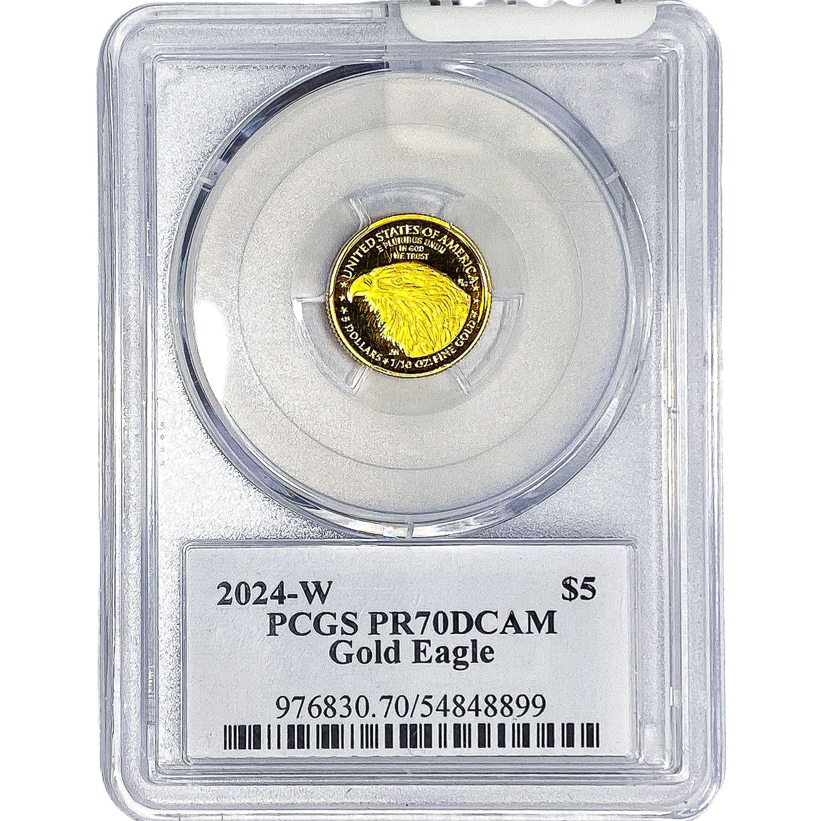 2024-W 1/10oz $5 Gold Eagle PCGS PR70 DCAM: 2024-W 1/10oz $5 Gold Eagle PCGS PR70 DCAM