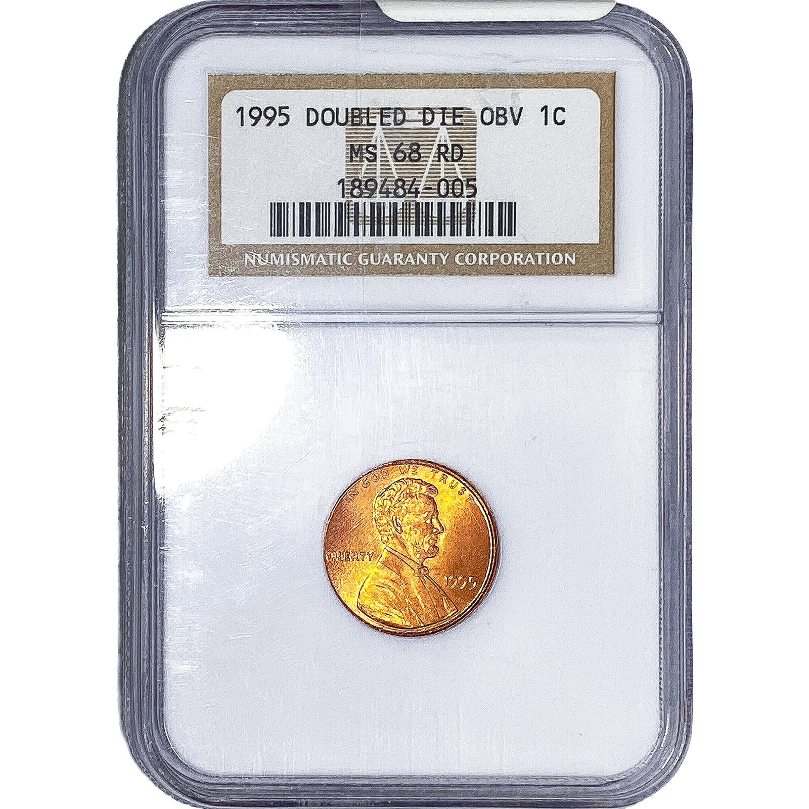 1995 Lincoln Memorial Cent NGC MS68 RD DDO: 1995 Lincoln Memorial Cent NGC MS68 RD DDO