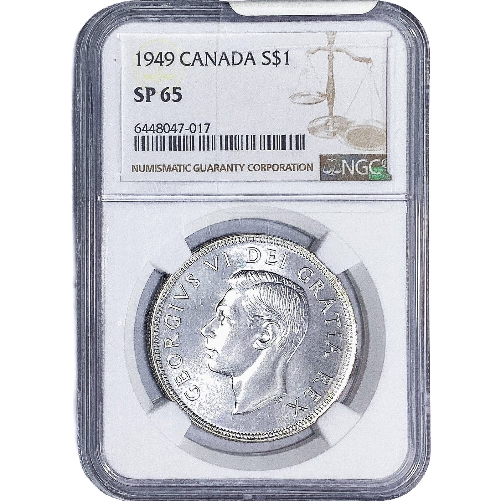 1949 Canada Silver Dollar - George VI NGC SP65 (1 of 4)