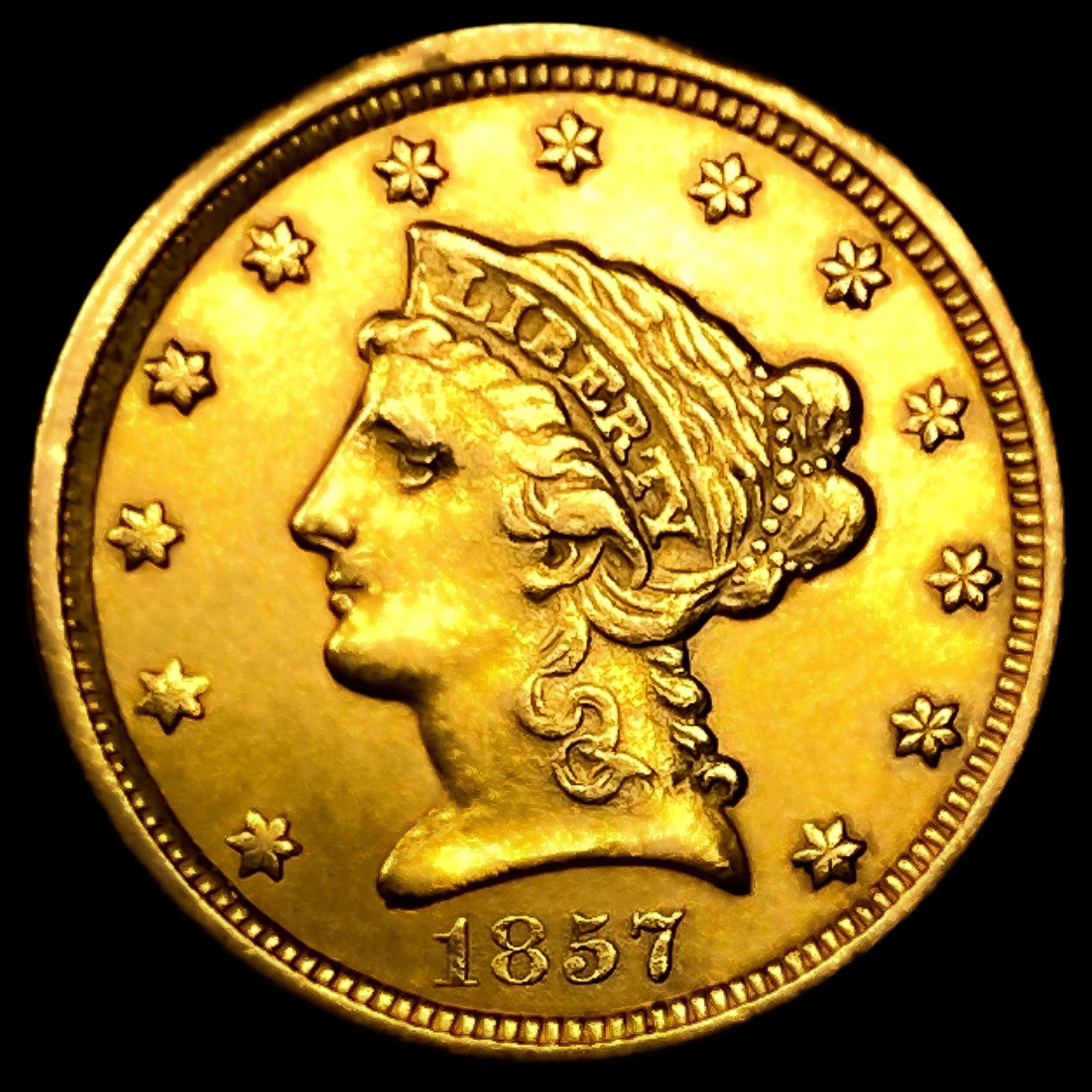 1857 $2.50 Gold Quarter Eagle (1 of 2)