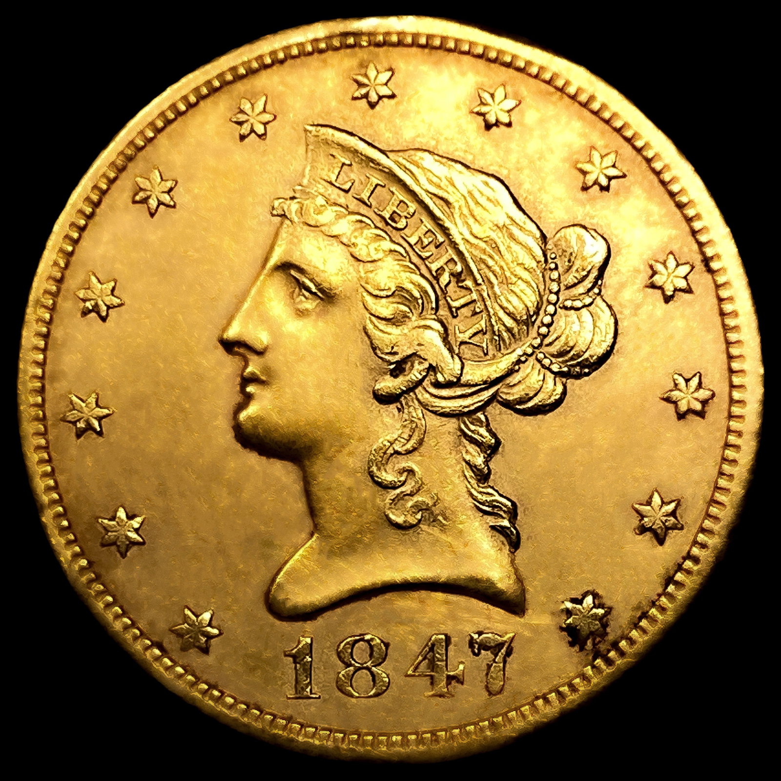 1847 $10 Gold Eagle (1 of 2)