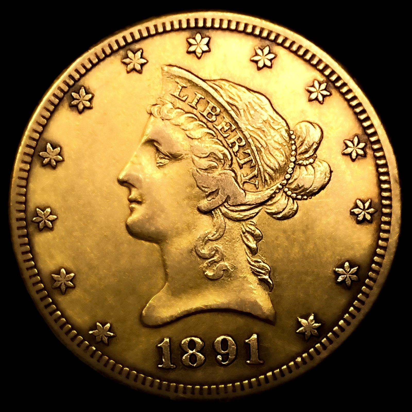 1891-CC $10 Gold Eagle UNCIRCULATED (1 of 2)