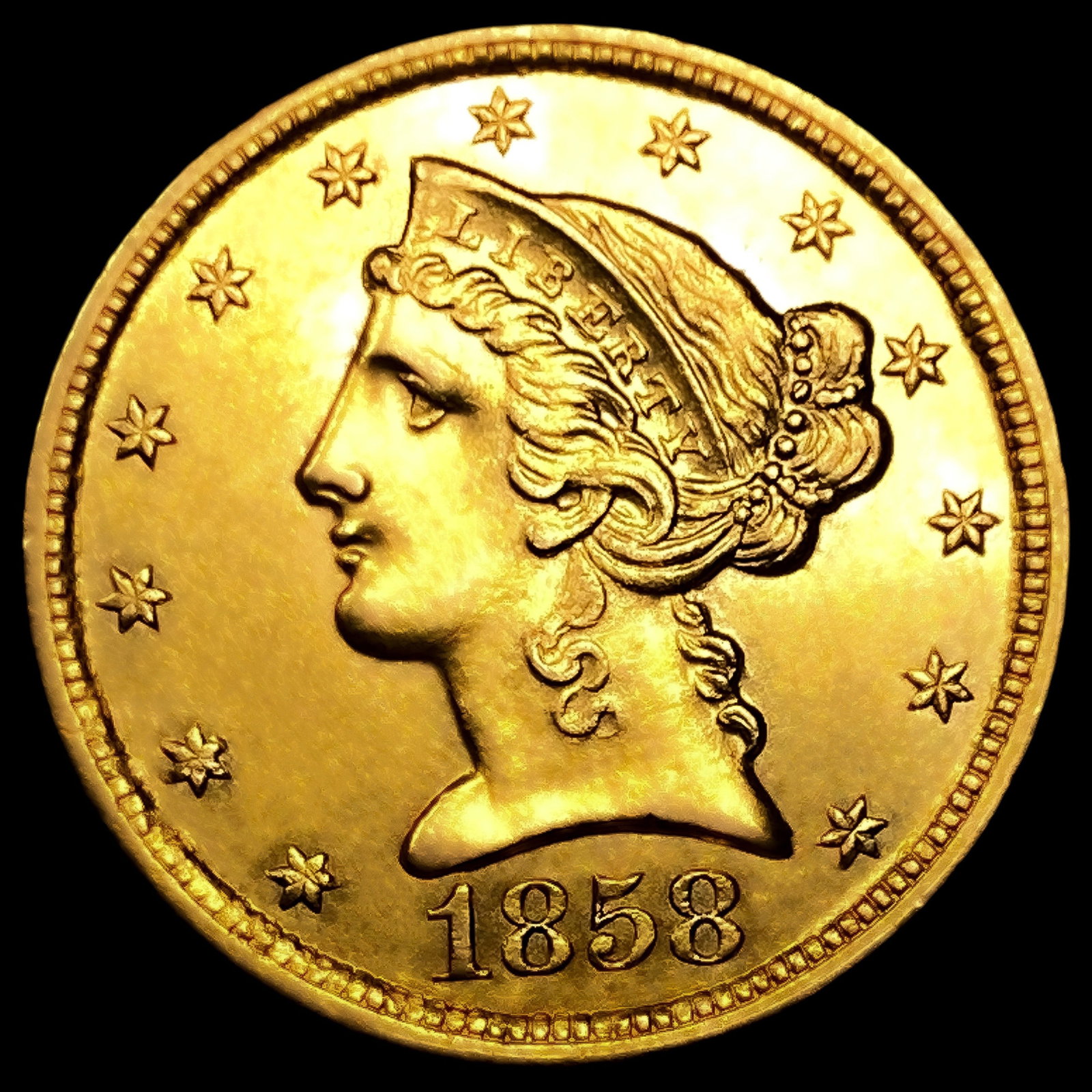 1858-C $5 Gold Half Eagle (1 of 2)