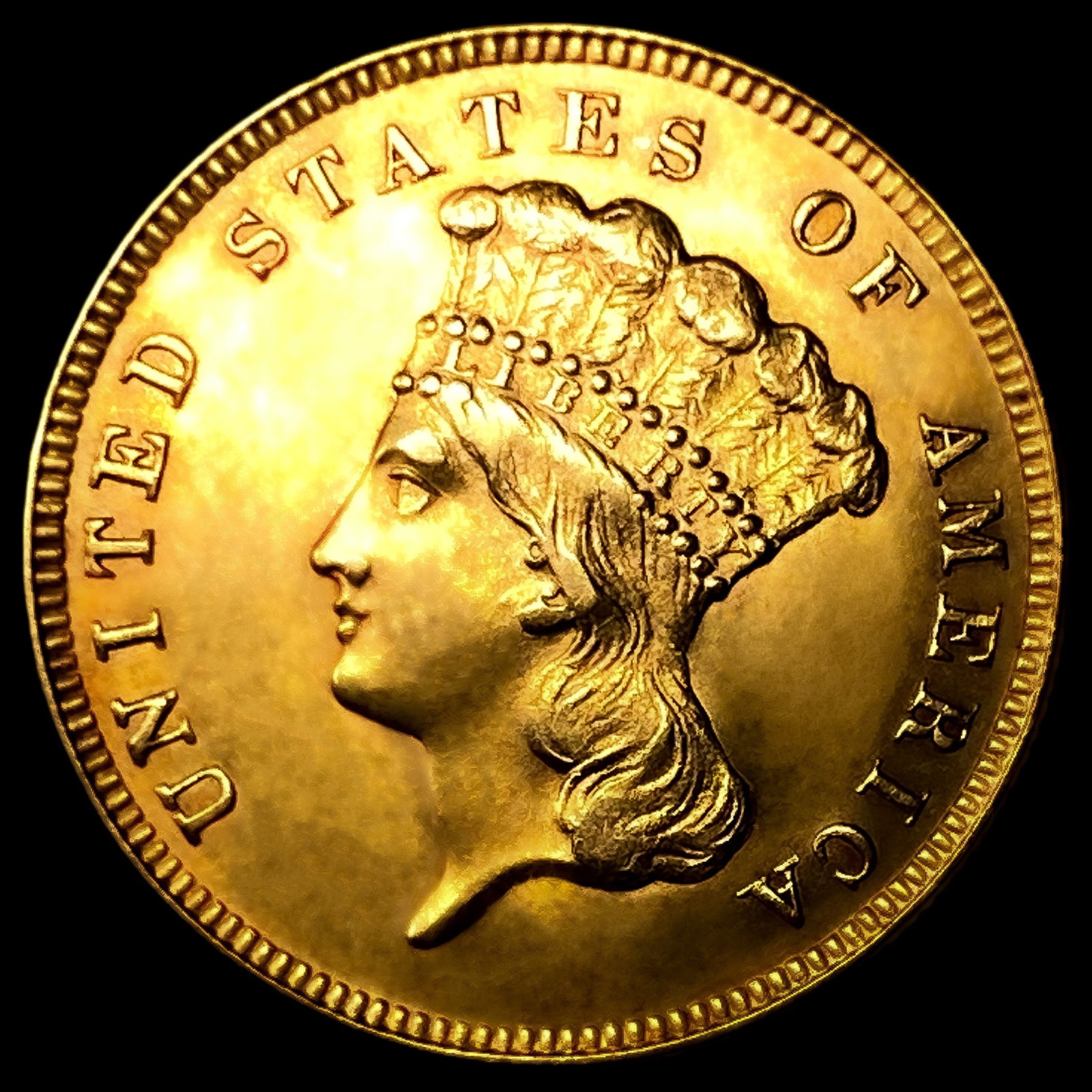 1888 $3 Gold Piece (1 of 2)