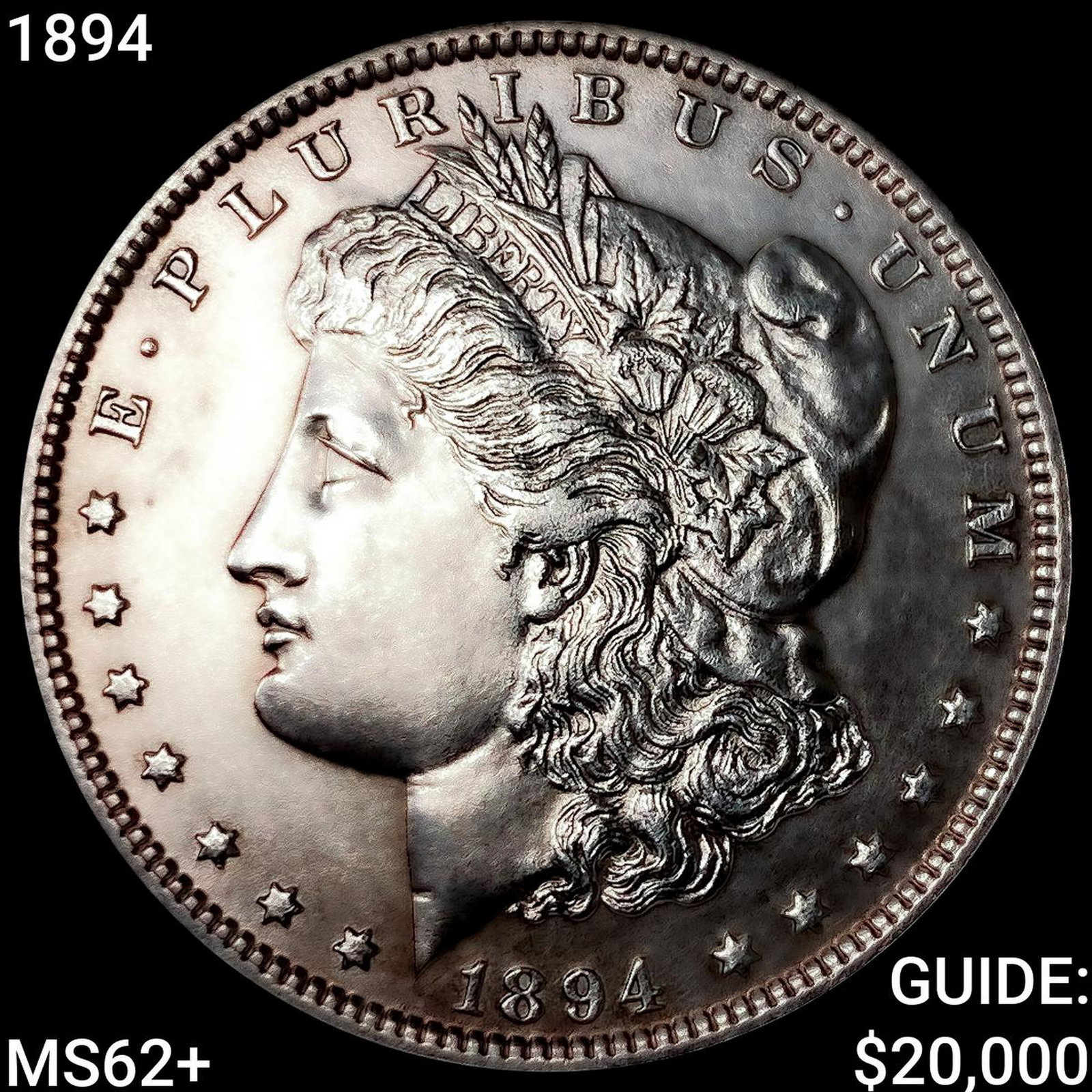 1894 Morgan Silver Dollar UNCIRCULATED +: 1894 Morgan Silver Dollar UNCIRCULATED +