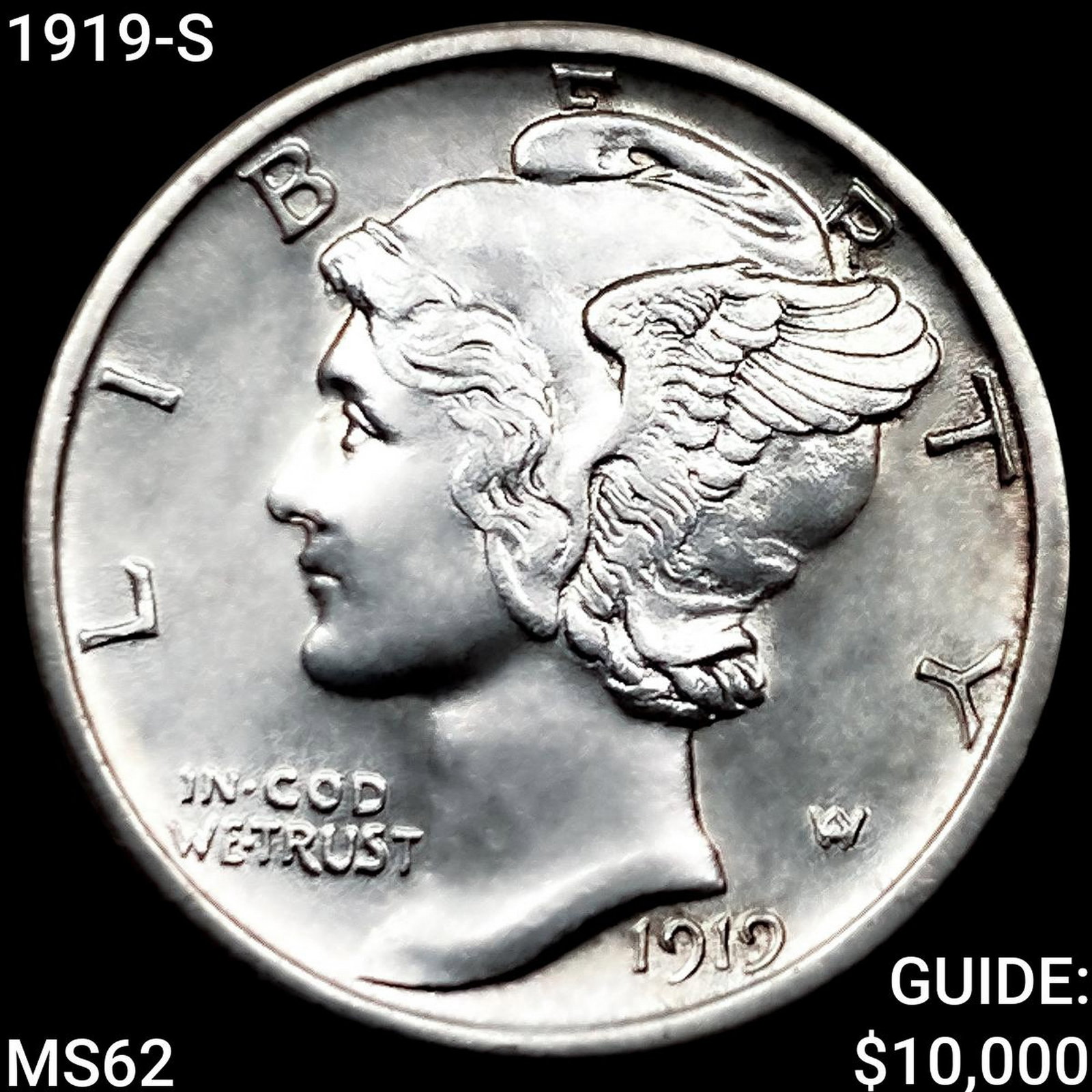 1919-S Mercury Dime UNCIRCULATED (1 of 2)