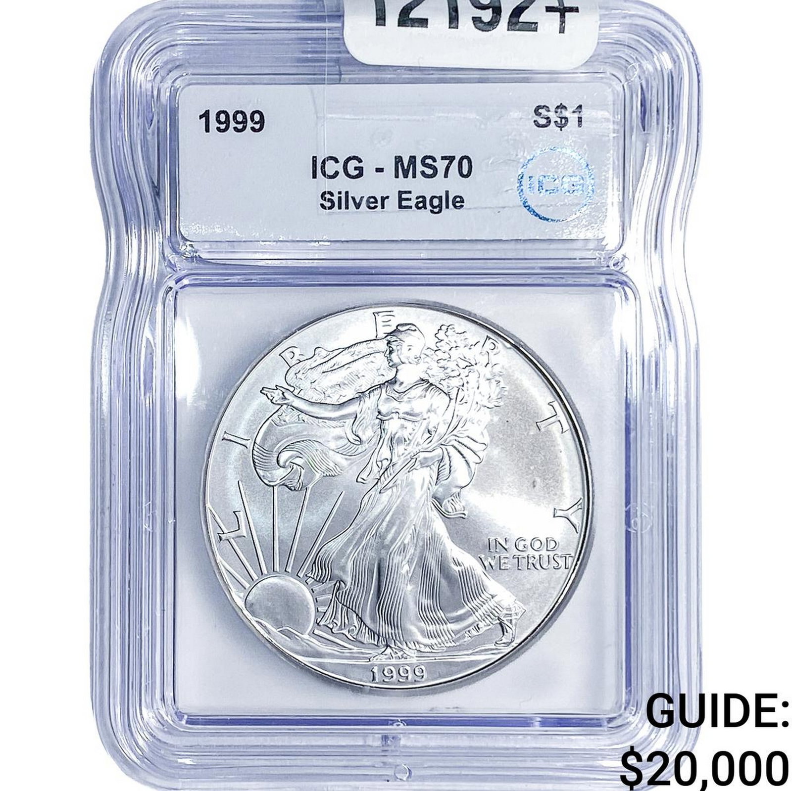 1999 Silver Eagle ICG MS70: 1999 Silver Eagle ICG MS70