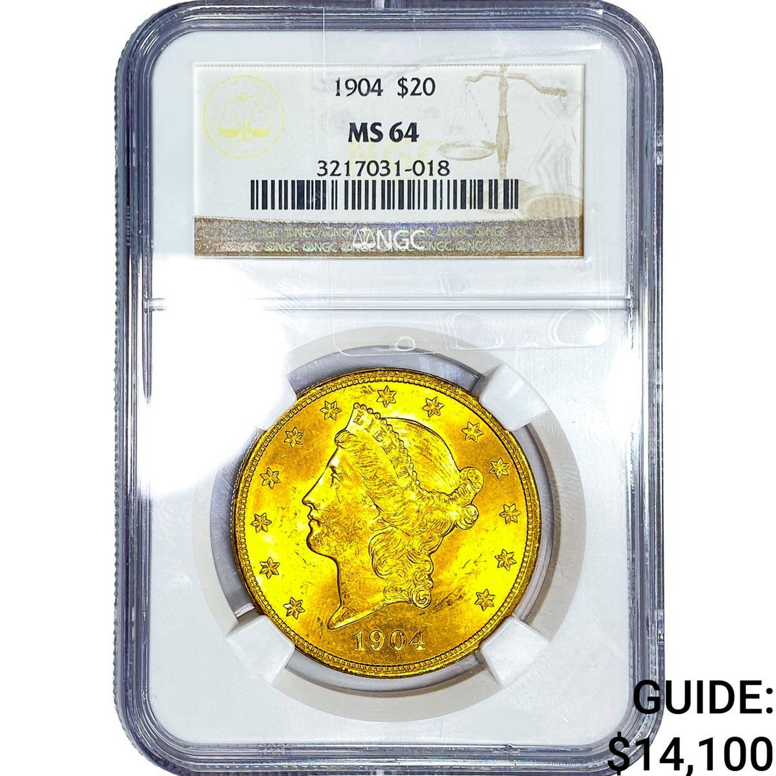 1904 $20 Gold Double Eagle NGC MS64 (1 of 4)