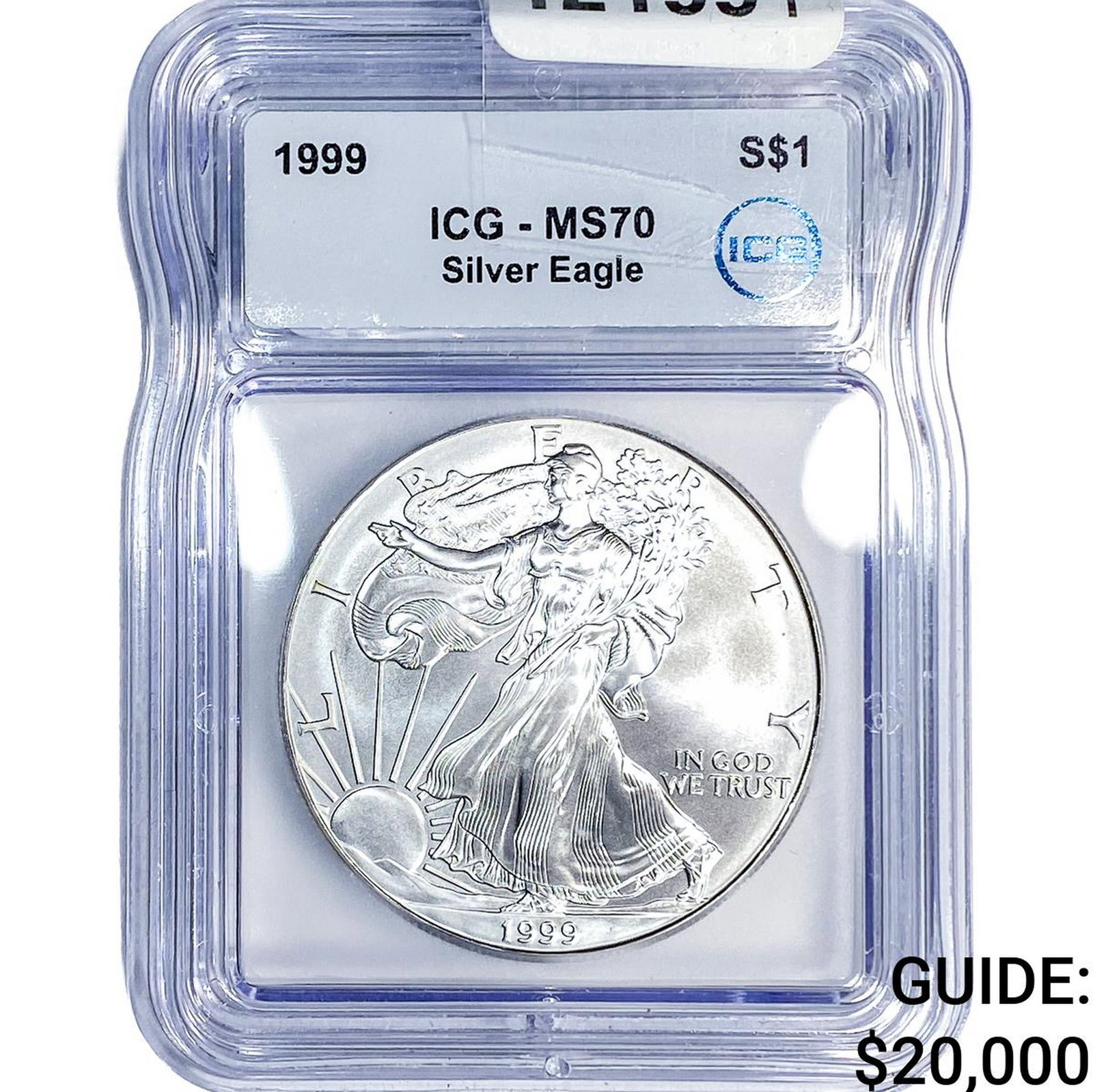 1999 Silver Eagle ICG MS70: 1999 Silver Eagle ICG MS70