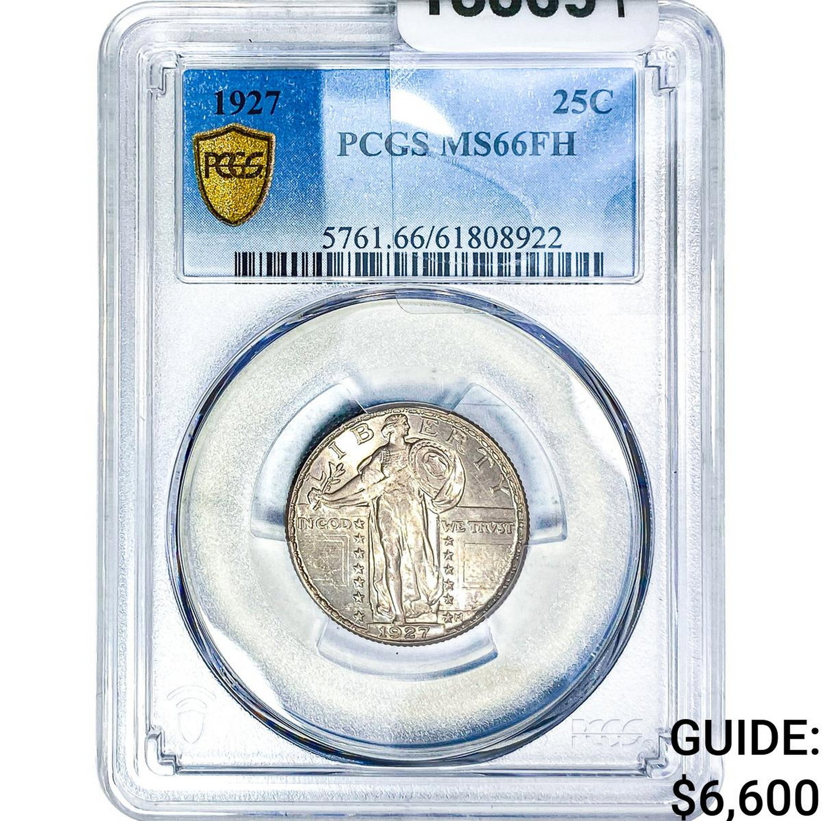 1927 Standing Liberty Quarter PCGS MS66 FH: 1927 Standing Liberty Quarter PCGS MS66 FH