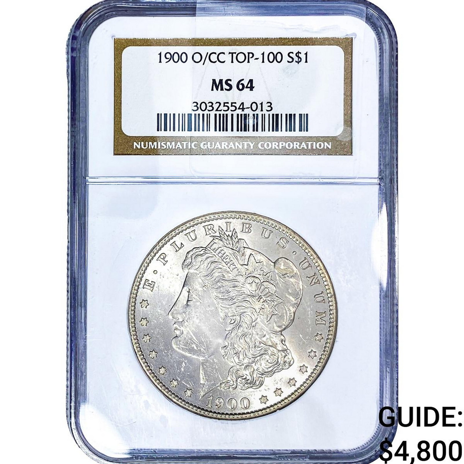 1900 O/CC Morgan Silver Dollar NGC MS64: 1900 O/CC Morgan Silver Dollar NGC MS64