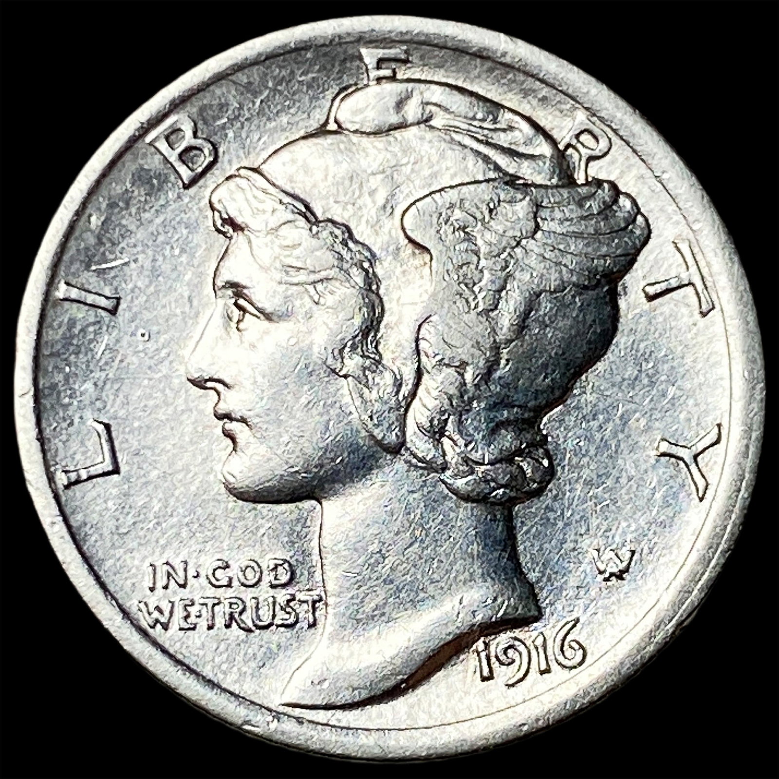 1916 Silver Mercury Dime CLOSELY UNCIRCULATED (1 of 2)
