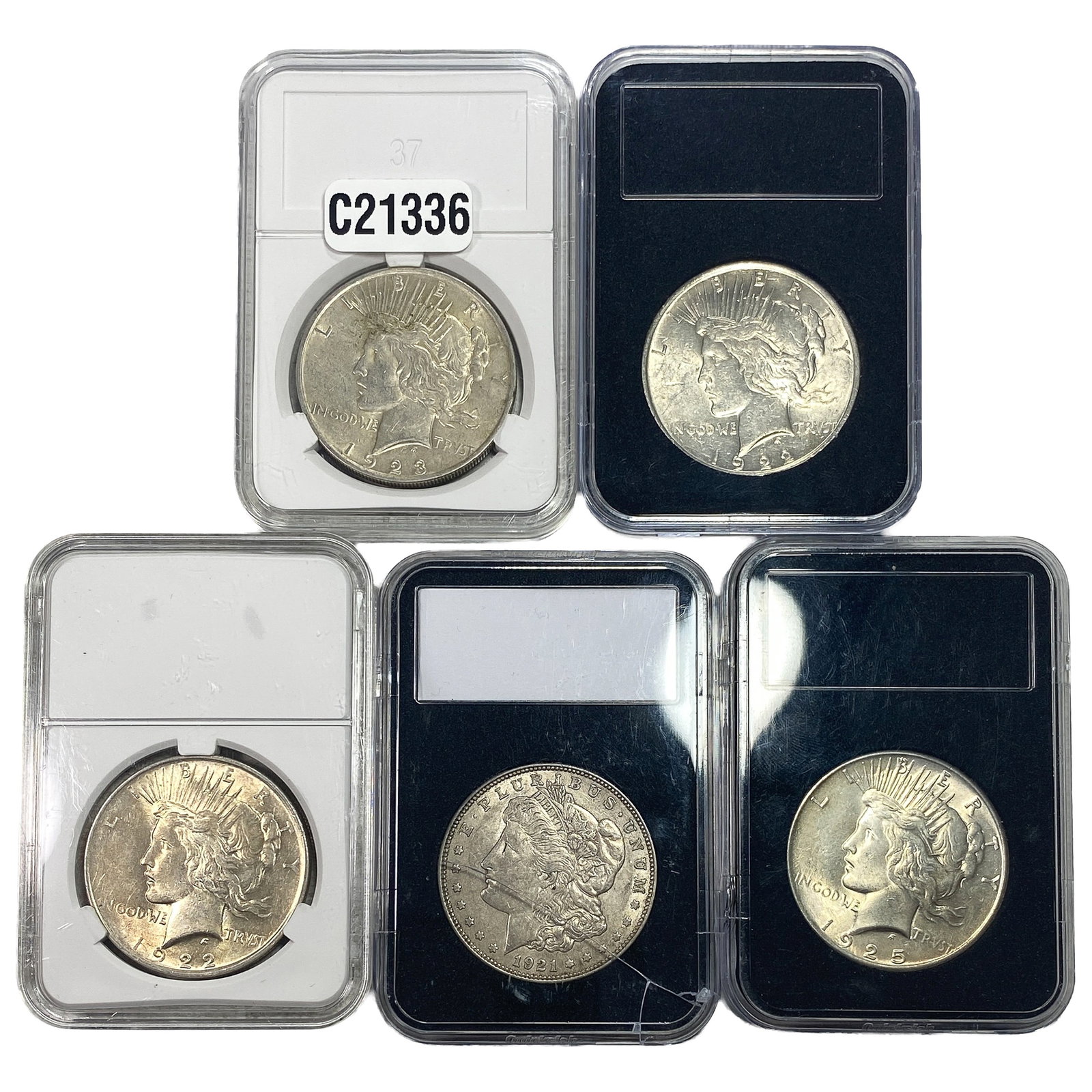 [5 Coins] 1921-1925 Morgan & Peace $1: [5 Coins] 1921-1925 Morgan & Peace $1