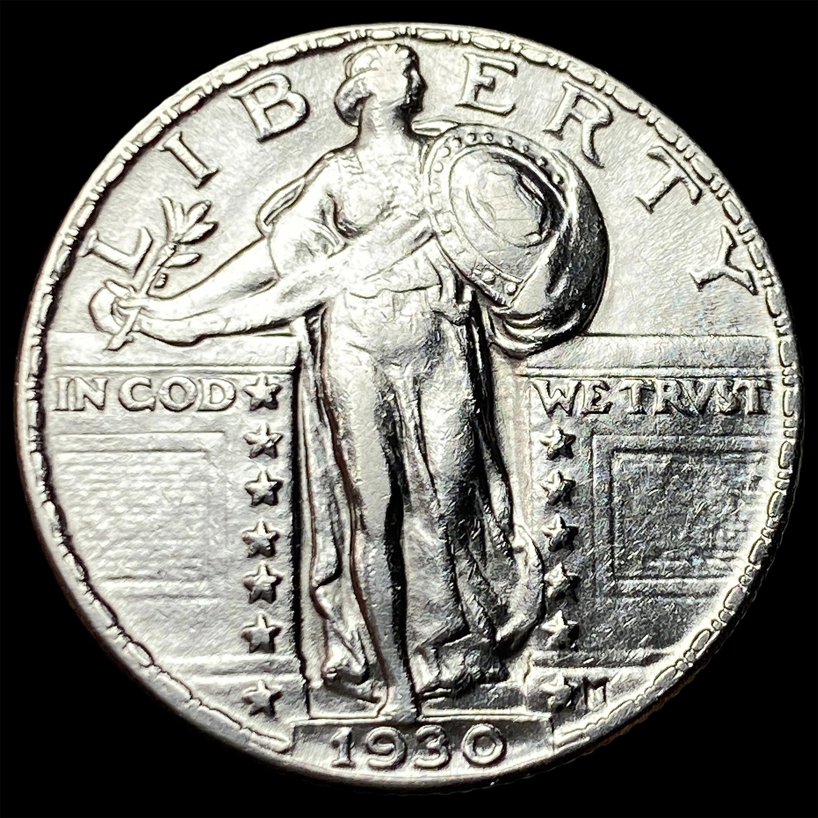 1930 Silver Standing Liberty Quarter CHOICE AU: 1930 Silver Standing Liberty Quarter CHOICE AU