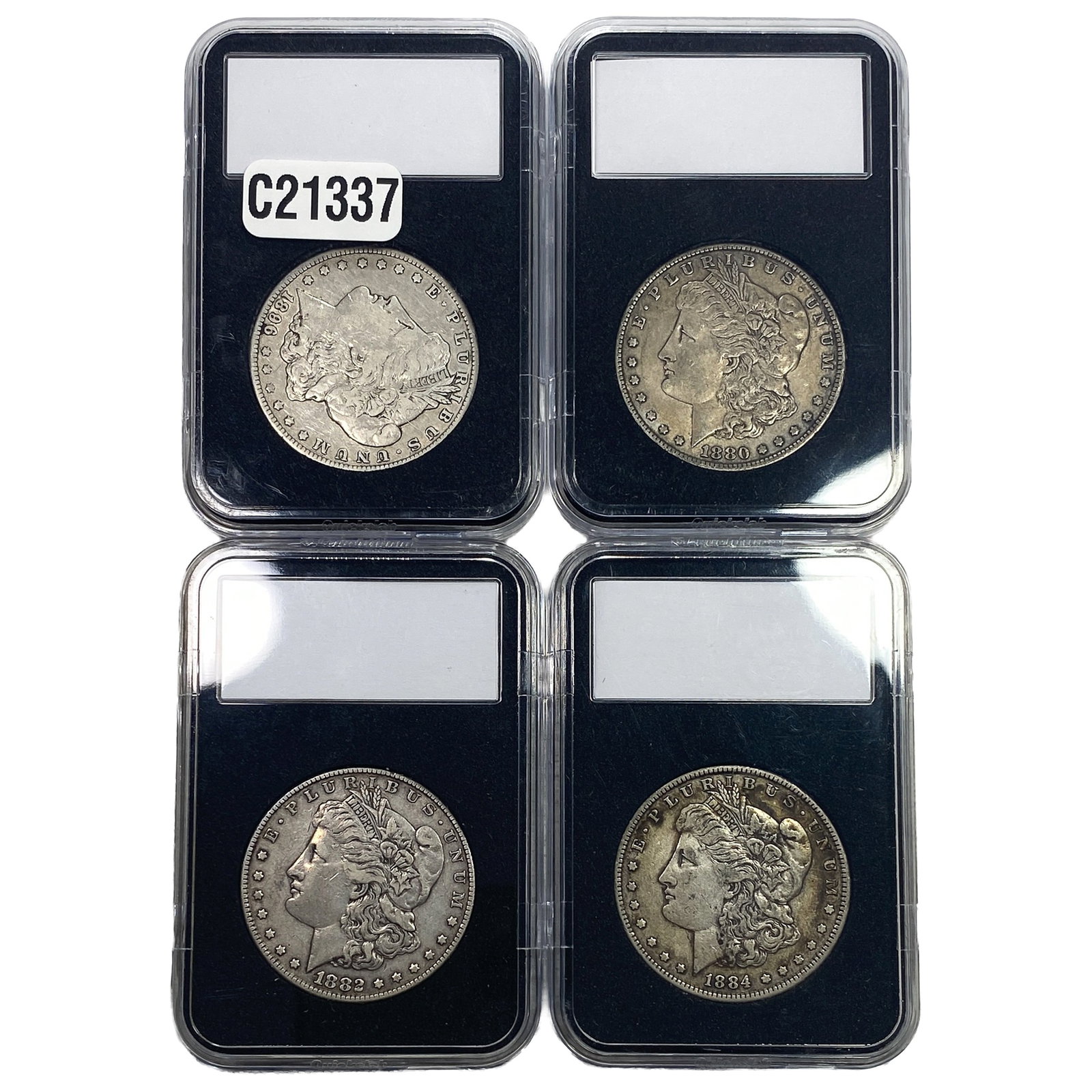 [4 Coins] 1880-1896 Morgan Silver Dollar: [4 Coins] 1880-1896 Morgan Silver Dollar