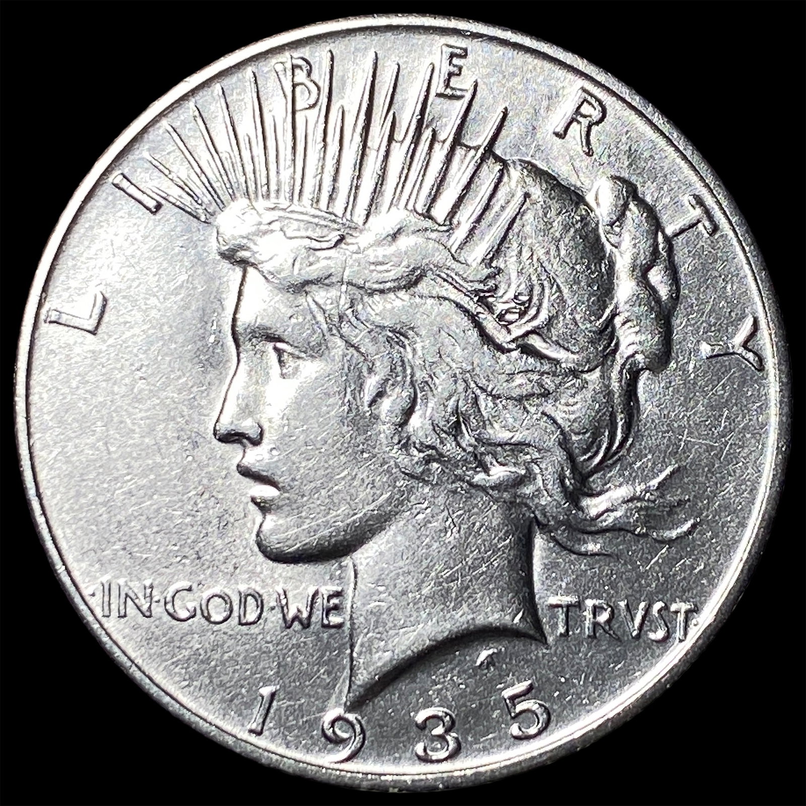 1935-S Silver Peace Dollar CLOSELY UNCIRCULATED: 1935-S Silver Peace Dollar CLOSELY UNCIRCULATED