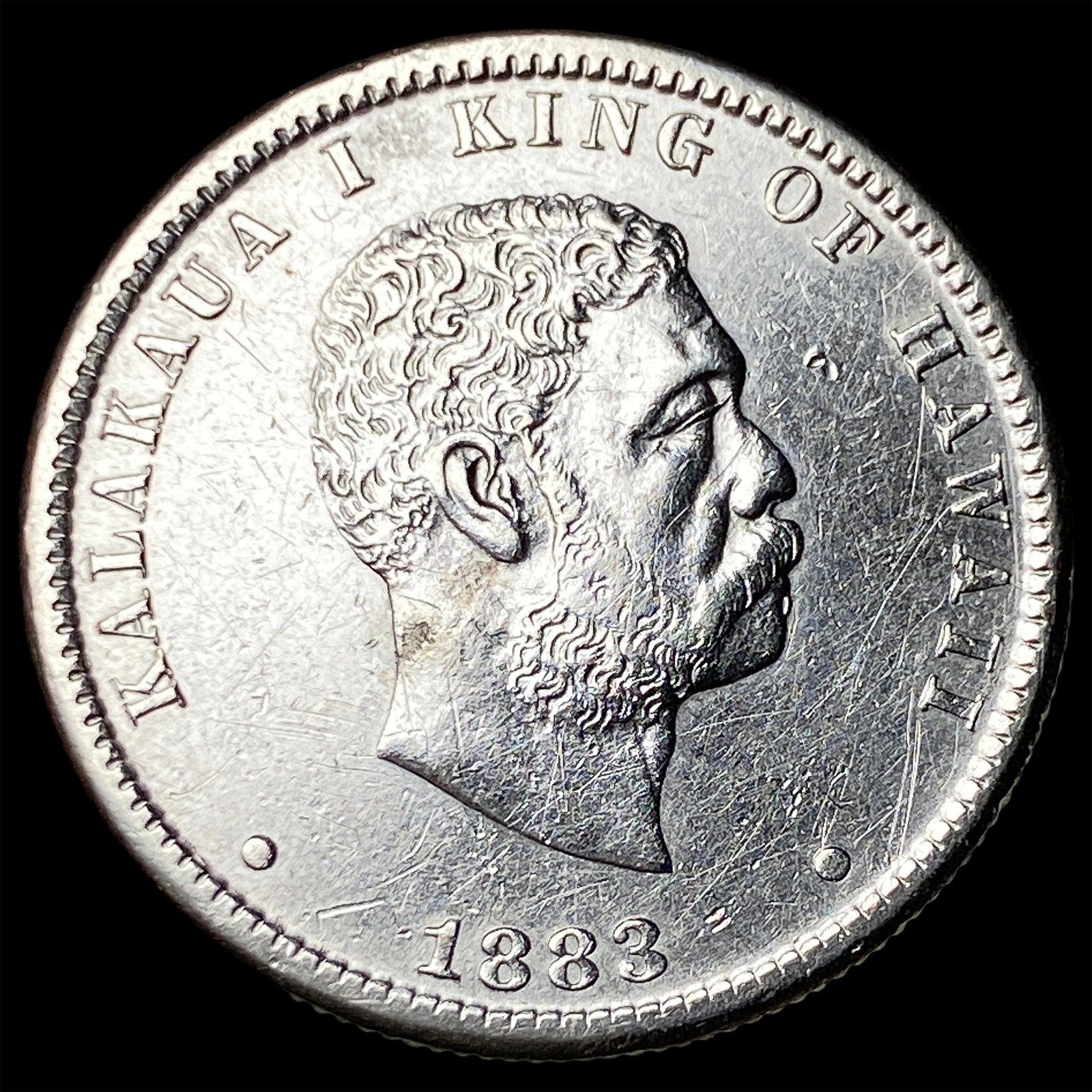 1883 Hawaii Silver 1/4 Dollar UNCIRCULATED: 1883 Hawaii Silver 1/4 Dollar UNCIRCULATED