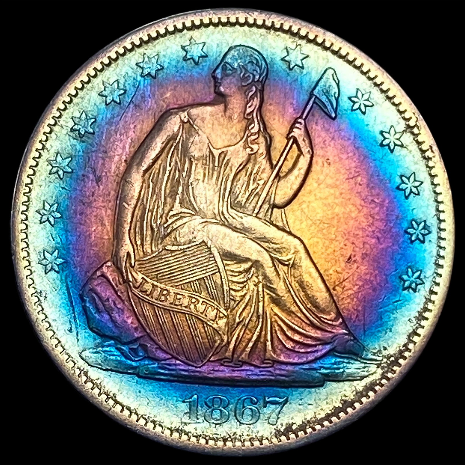 1867 Seated Liberty Half Dollar (1 of 2)