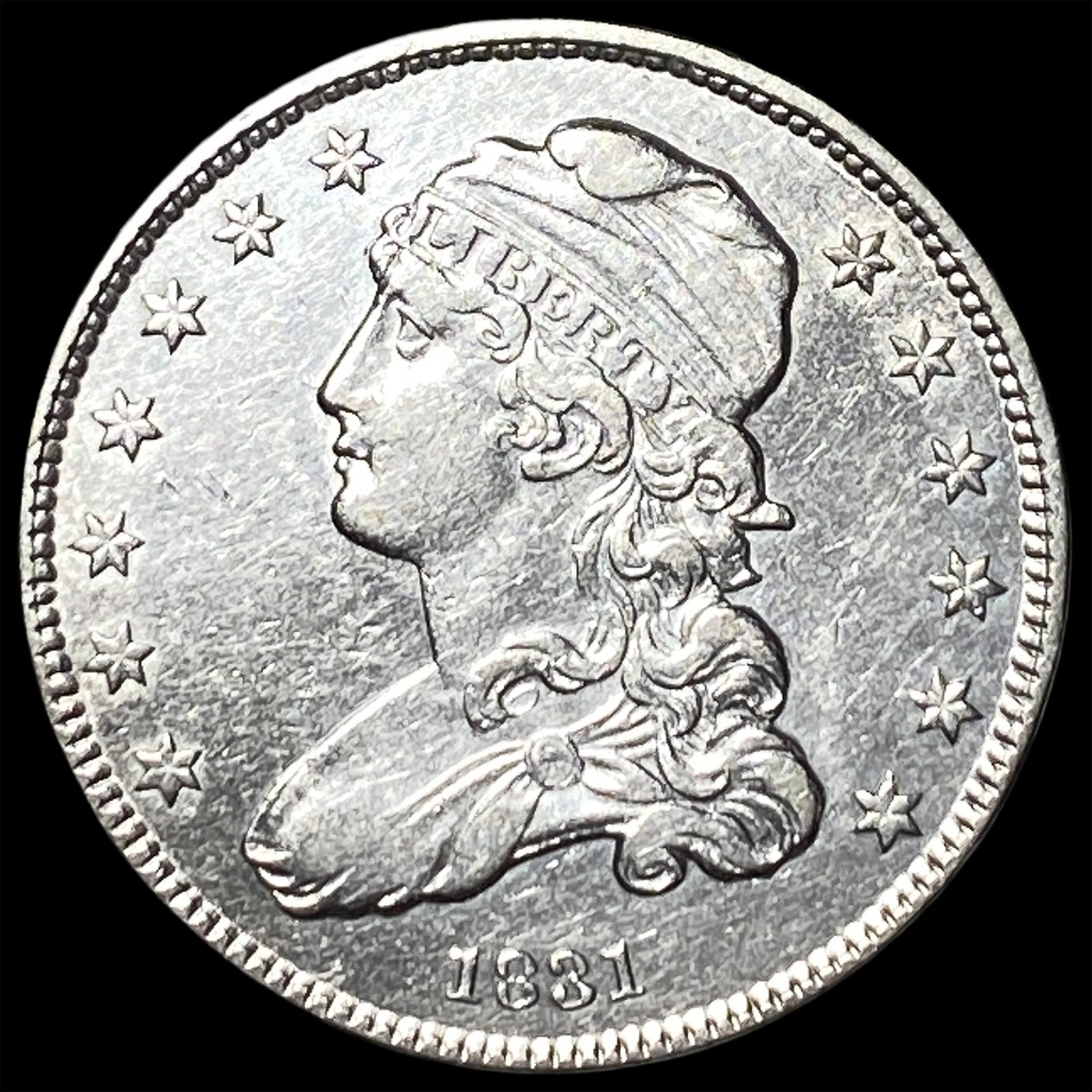 1831 Capped Bust Silver Quarter UNCIRCULATED (1 of 2)