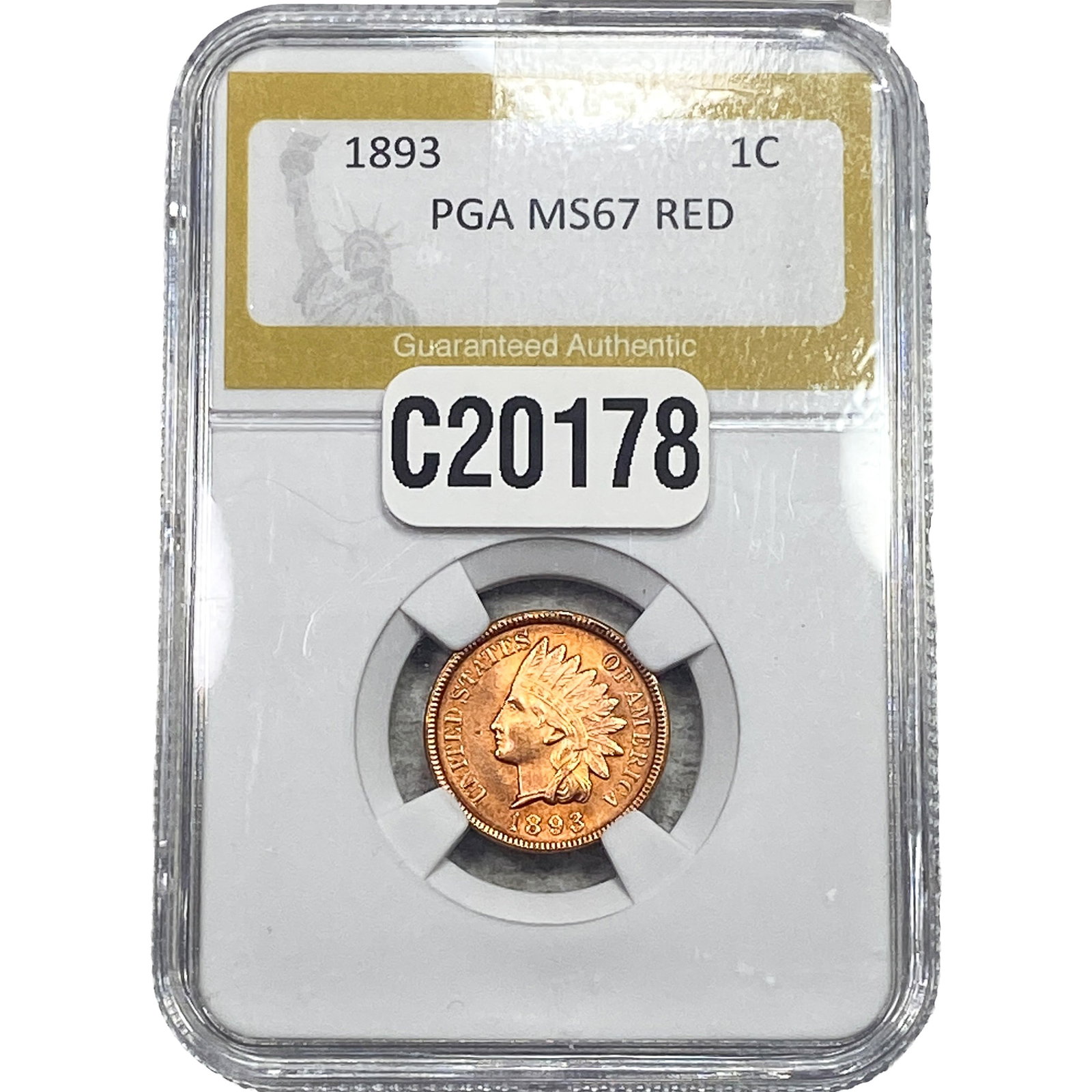 1893 Indian Head Cent PGA MS67 Red (1 of 2)