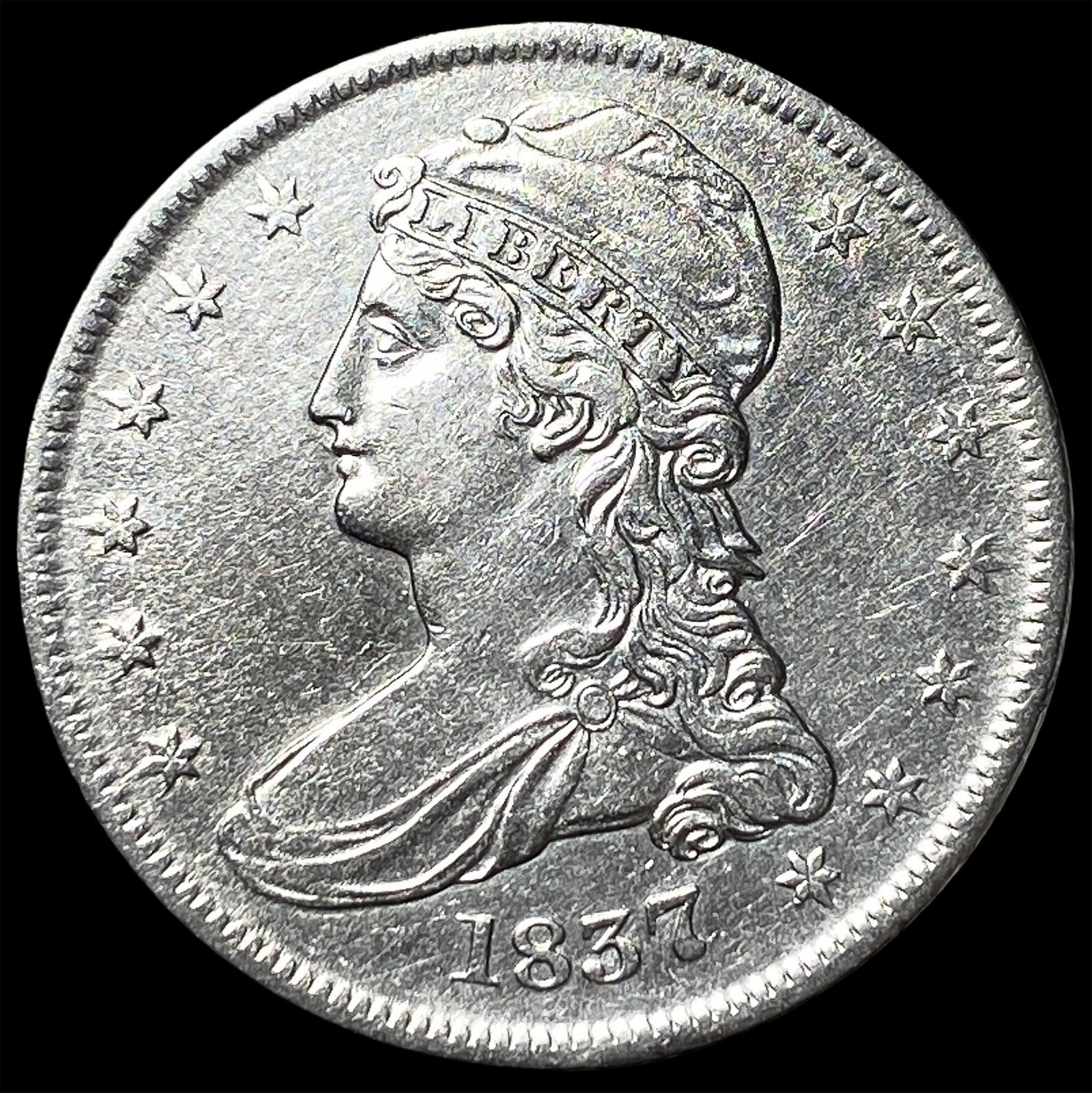 1837 Capped Bust Silver Half Dollar UNCIRCULATED (1 of 2)