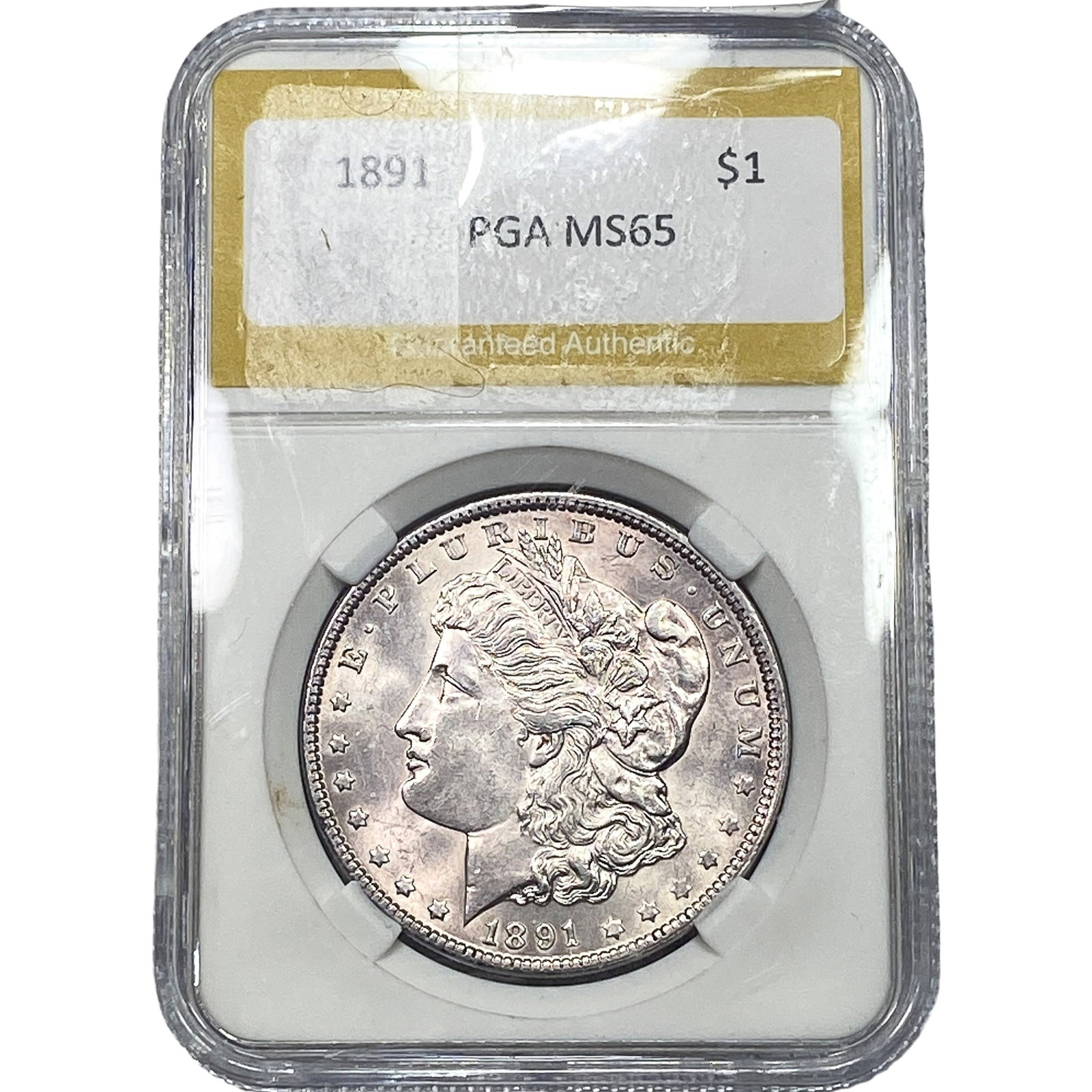 1891 Morgan Silver Dollar PGA MS65: 1891 Morgan Silver Dollar PGA MS65