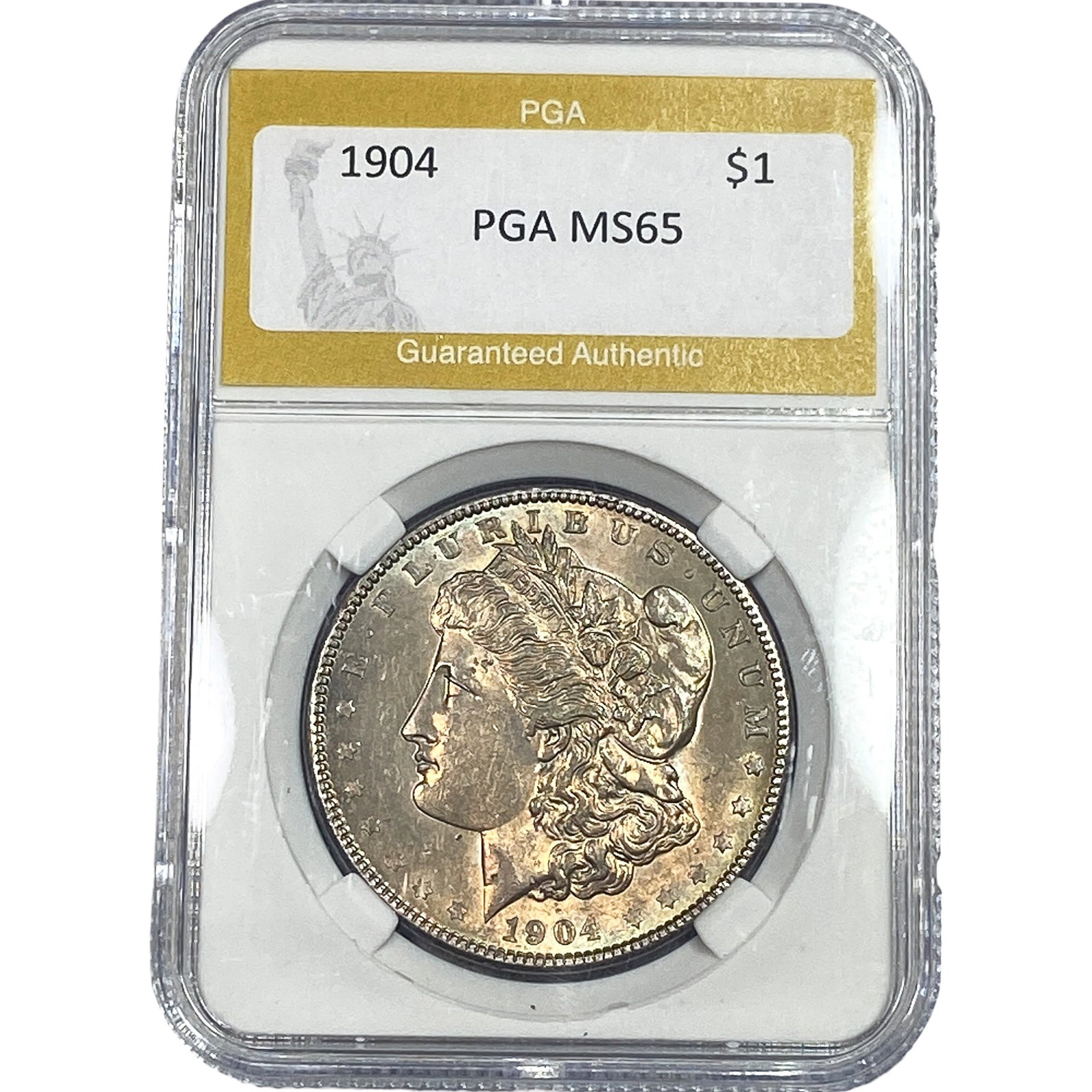1904 Morgan Silver Dollar PGA MS65: 1904 Morgan Silver Dollar PGA MS65