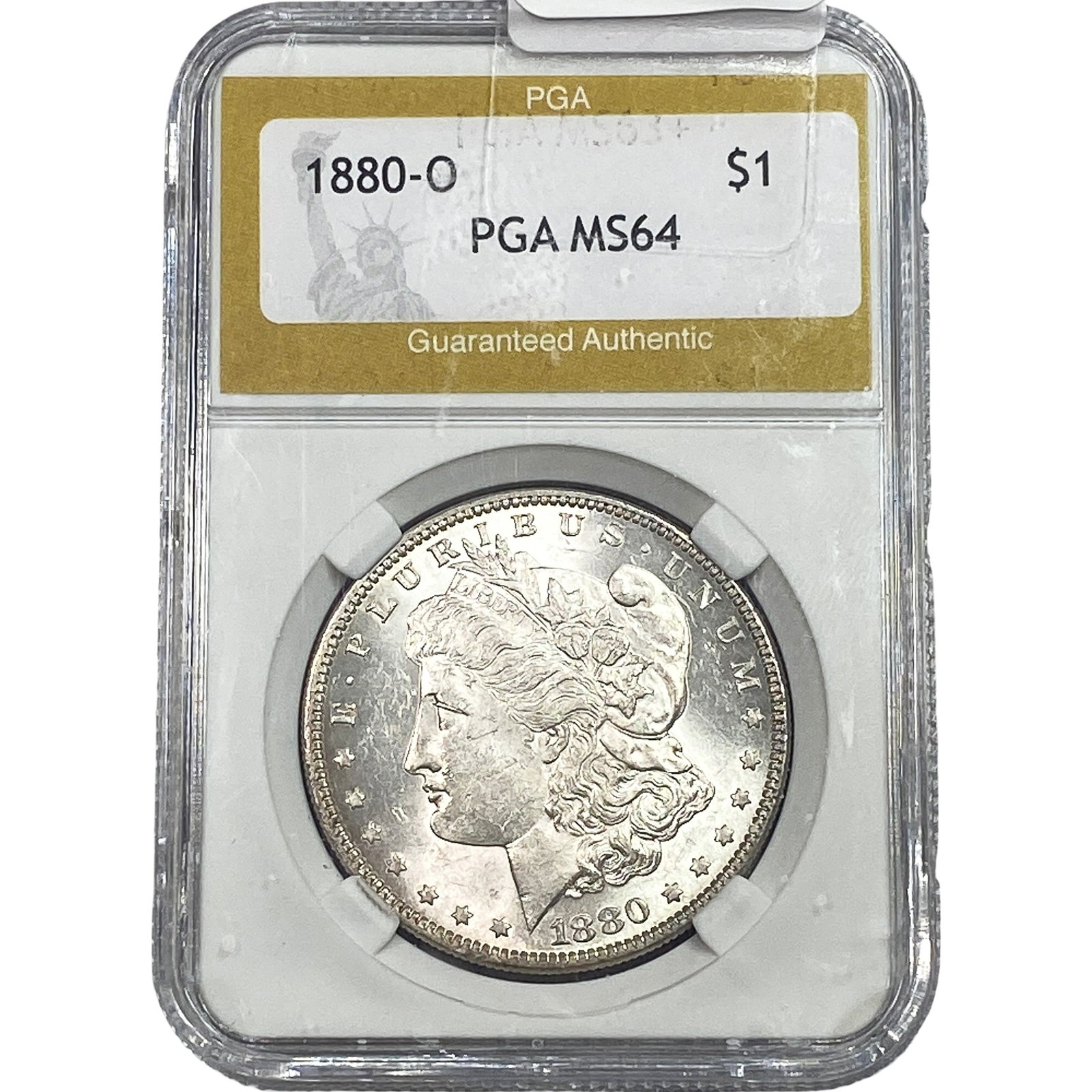 1880-O Morgan Silver Dollar PGA MS64: 1880-O Morgan Silver Dollar PGA MS64