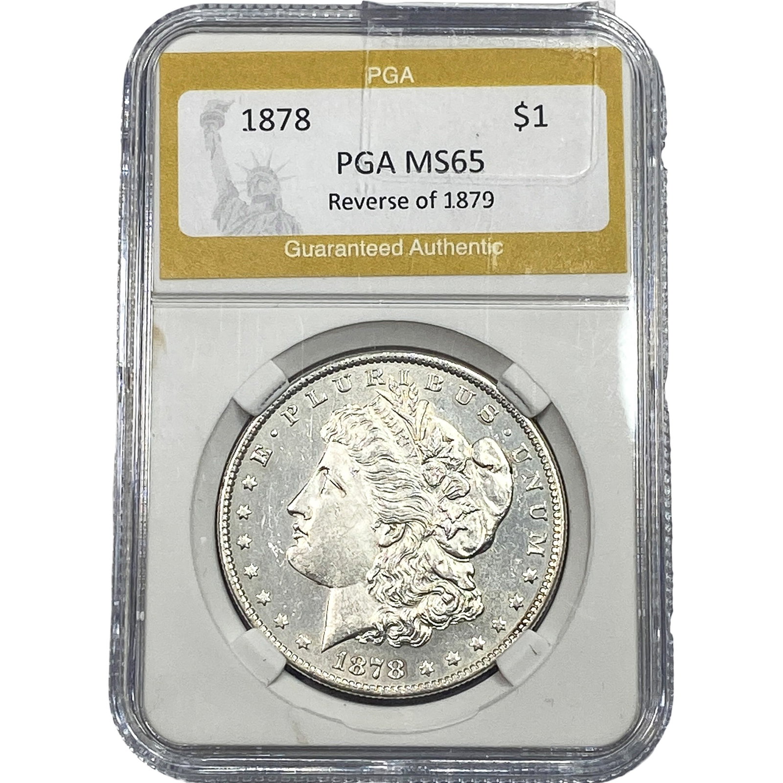 1878 Rev 79 Morgan Silver Dollar PGA MS65: 1878 Rev 79 Morgan Silver Dollar PGA MS65