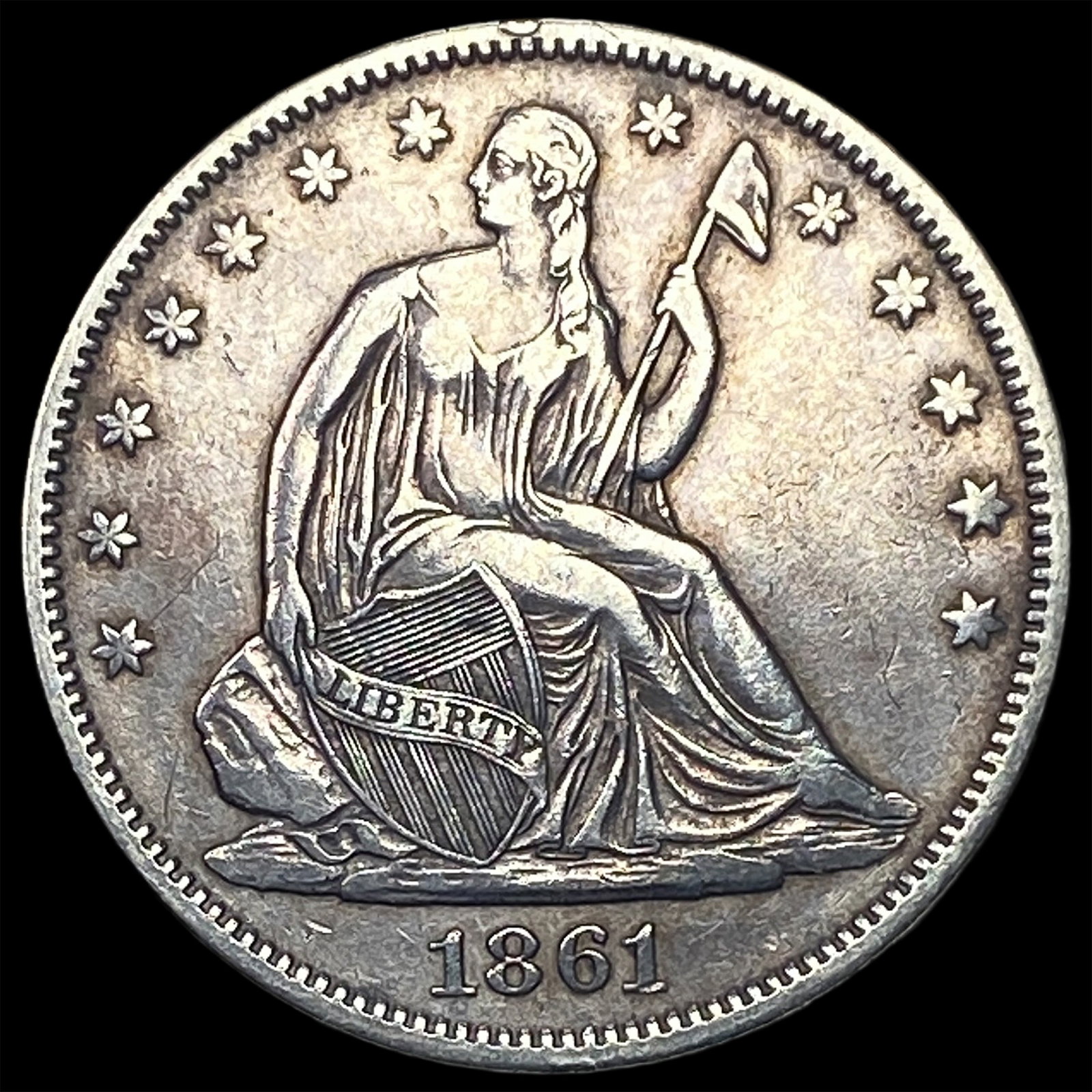 1861 Seated Liberty Half Dollar: 1861 Seated Liberty Half Dollar