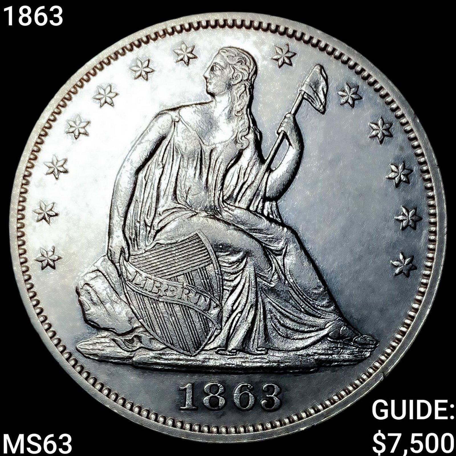 1863 Seated Liberty Half Dollar: 1863 Seated Liberty Half Dollar