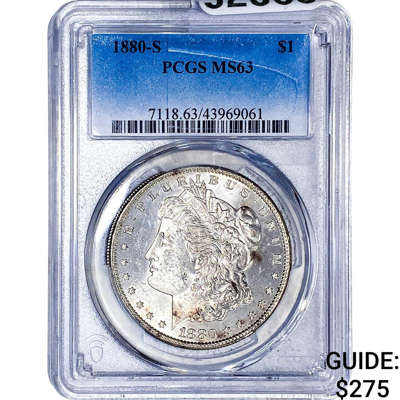 1880-S Morgan Silver Dollar PCGS MS63: 1880-S Morgan Silver Dollar PCGS MS63