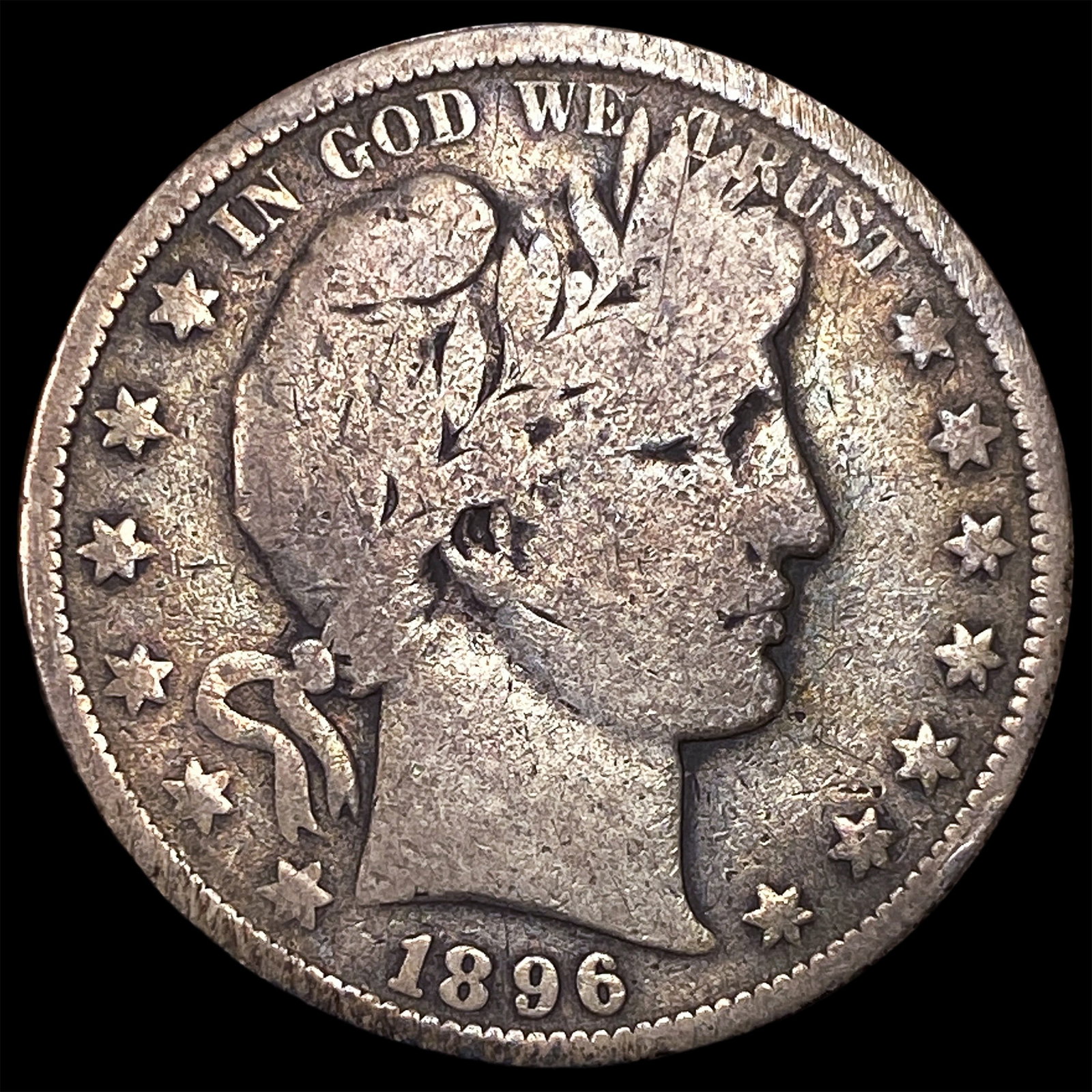 1896-O Silver Barber Half Dollar LIGHTLY CIRCULATED: 1896-O Silver Barber Half Dollar LIGHTLY CIRCULATED