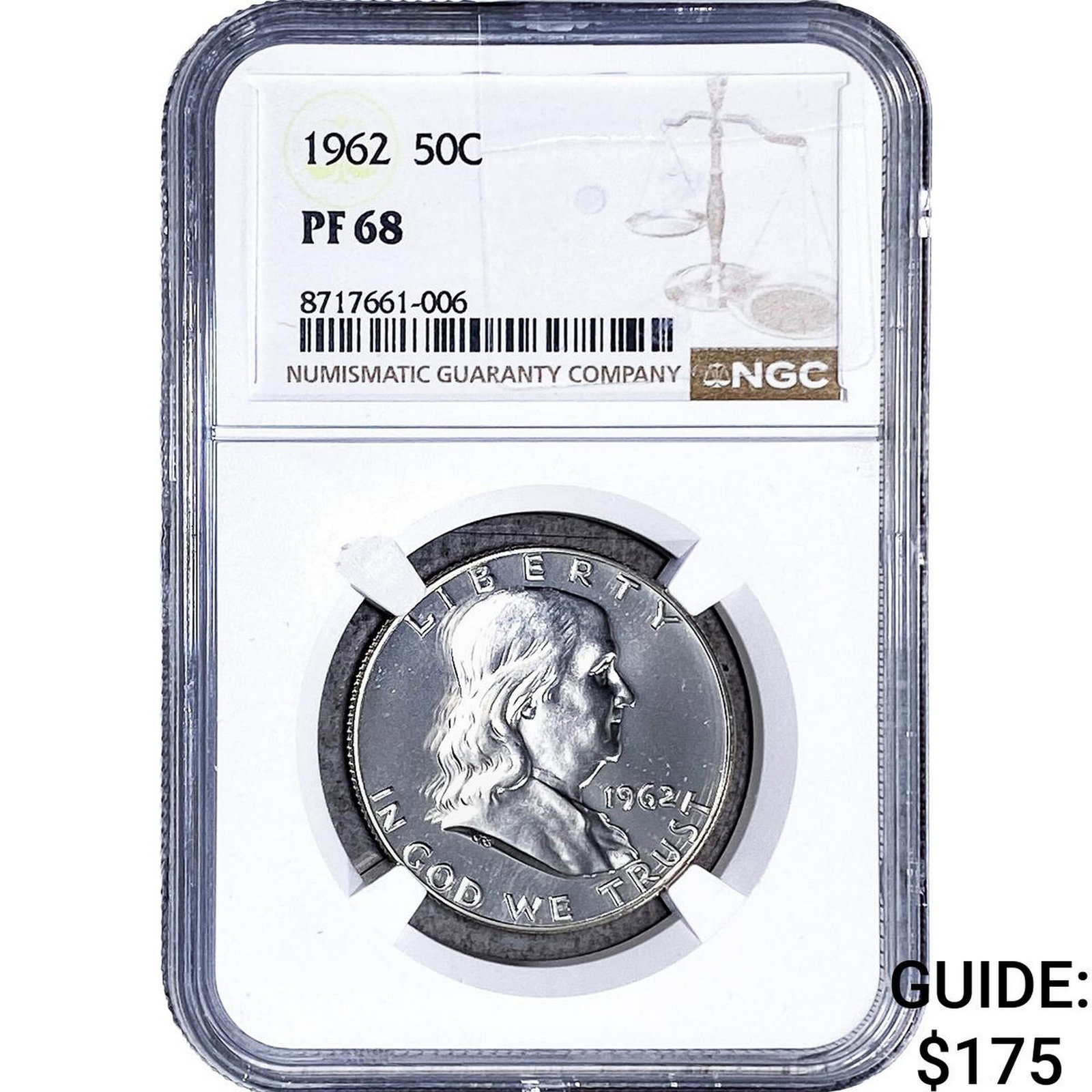 1962 Franklin Half Dollar NGC PF68 (1 of 2)