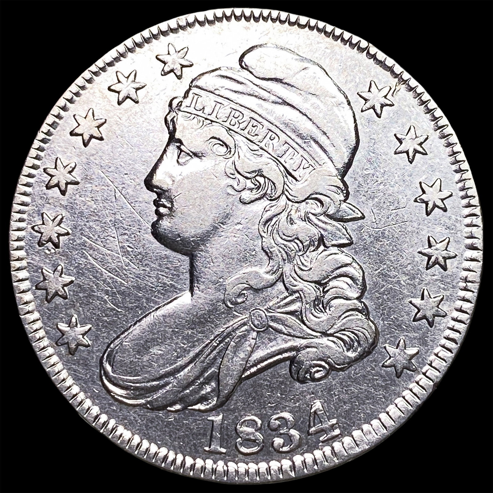 1834 Silver Capped Bust Half Dollar HIGH GRADE (1 of 2)
