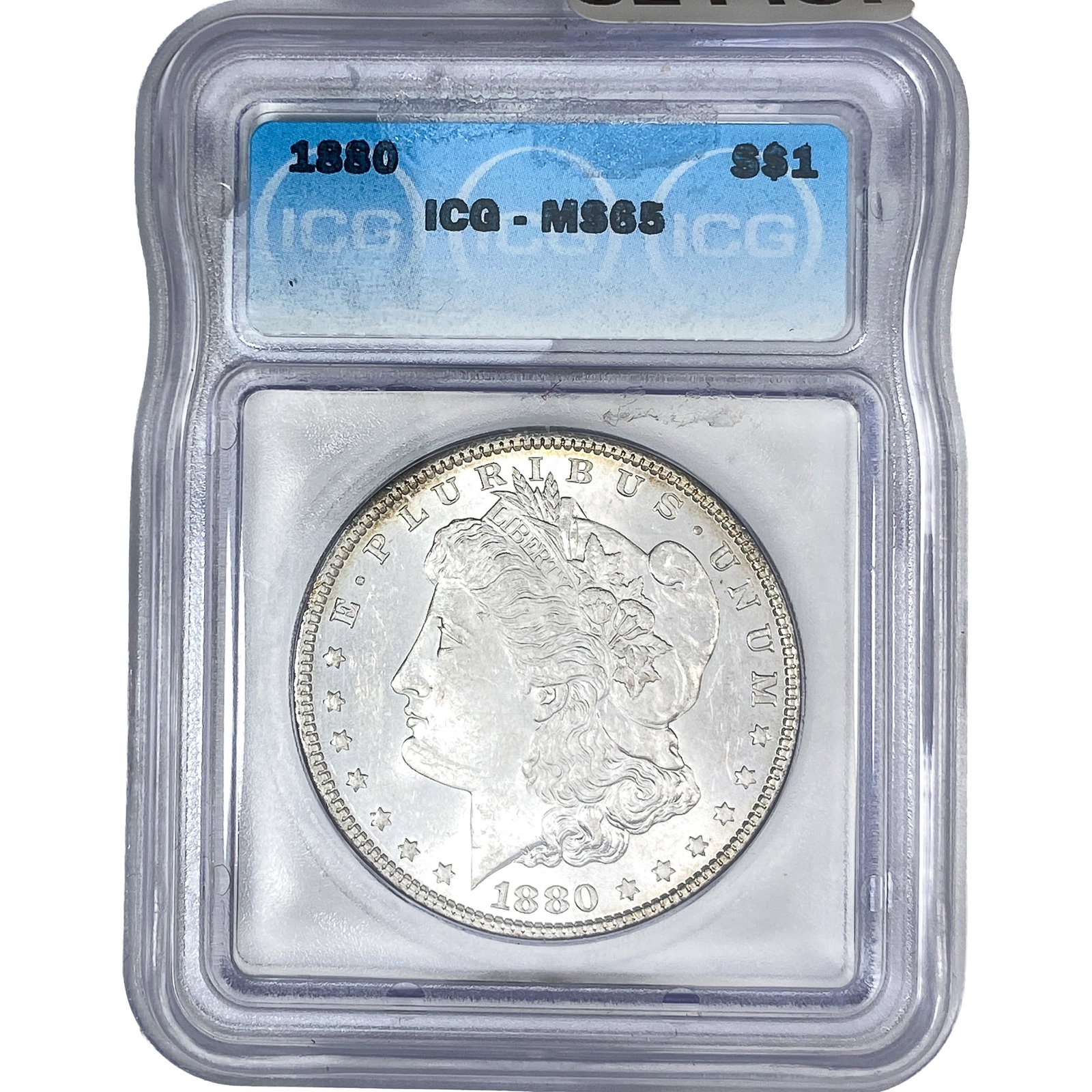 1880 Morgan Silver Dollar ICG MS65: 1880 Morgan Silver Dollar ICG MS65