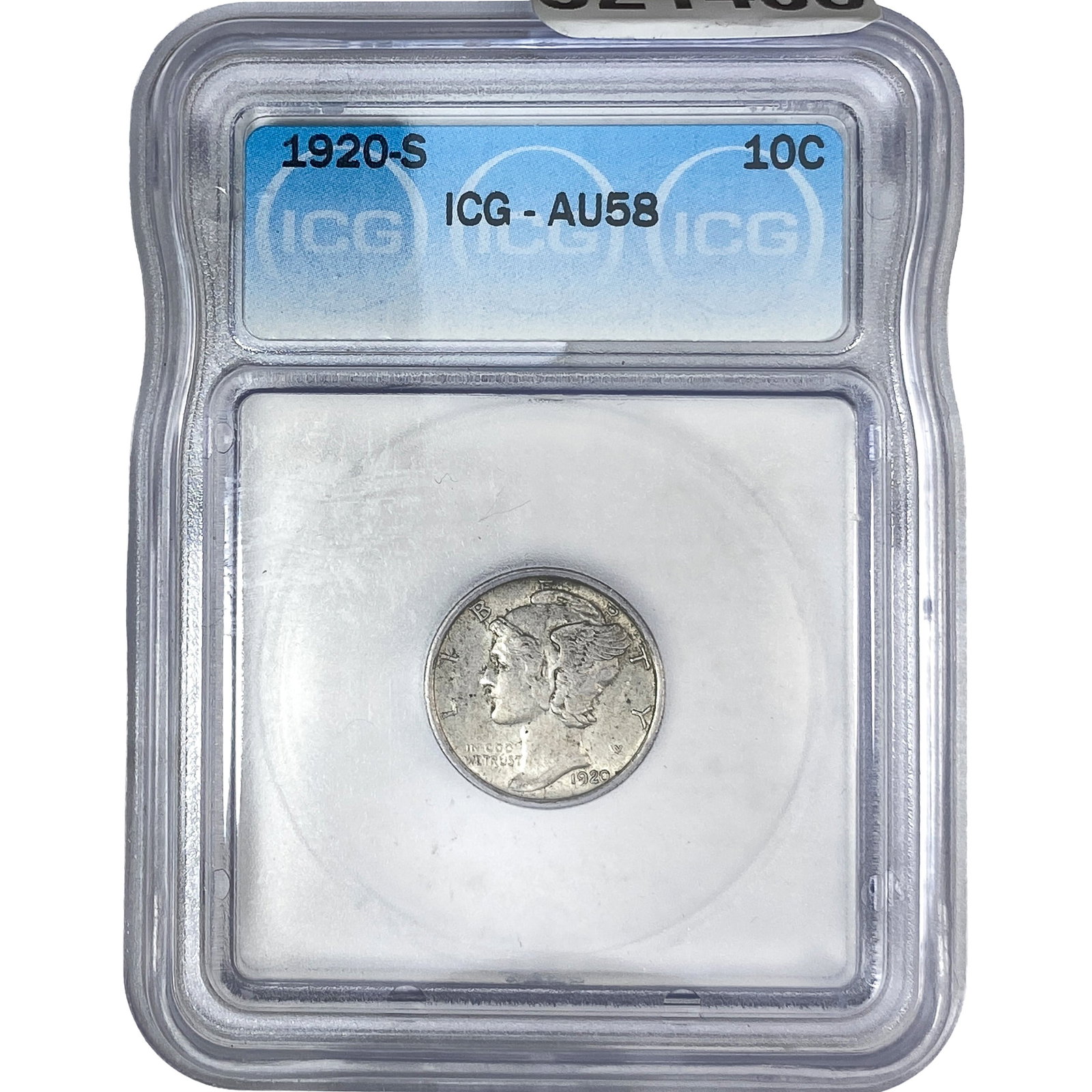 1920-S Mercury Silver Dime ICG AU58 (1 of 2)
