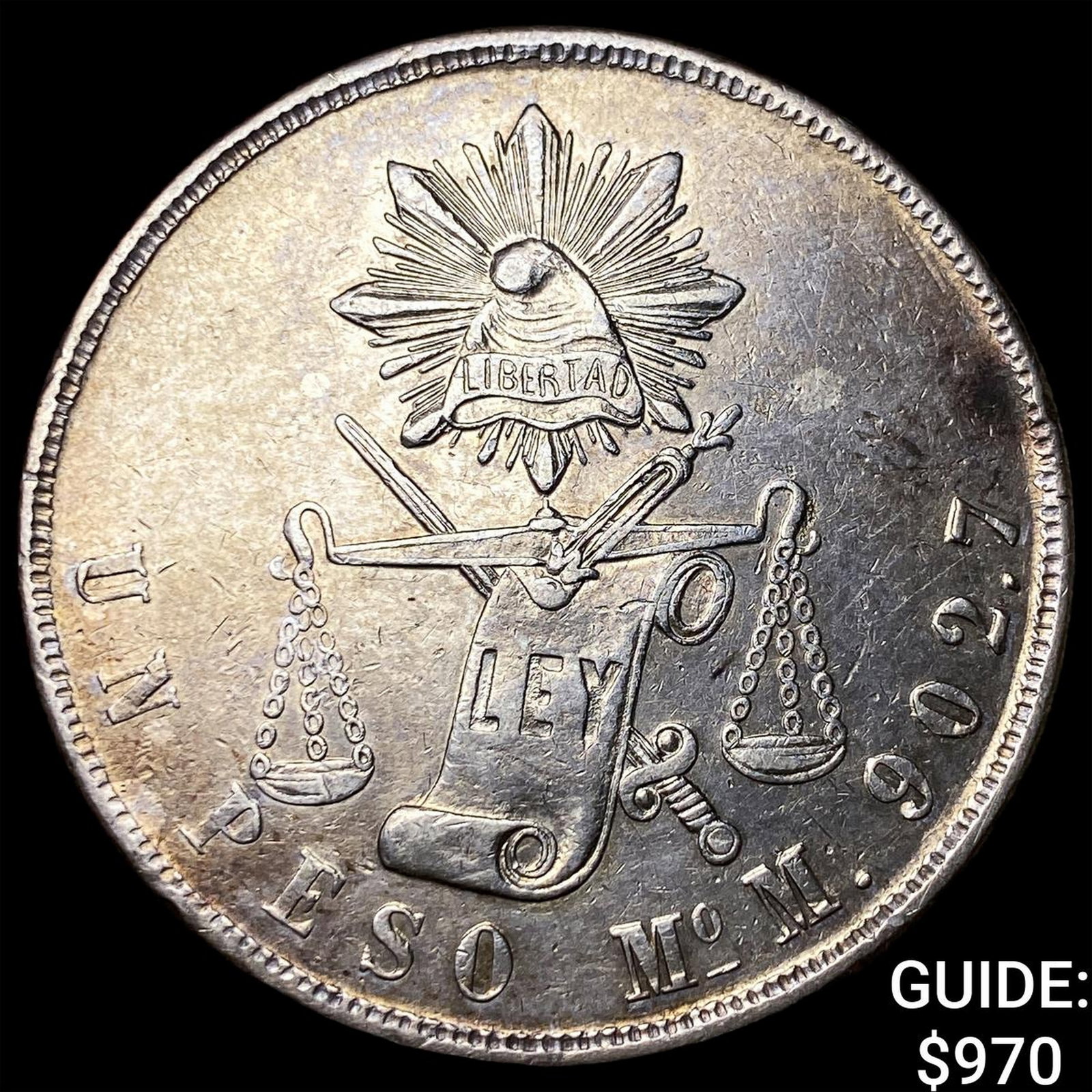1873MoM Mexico Silver 1 Peso KM 408.5 (1 of 2)