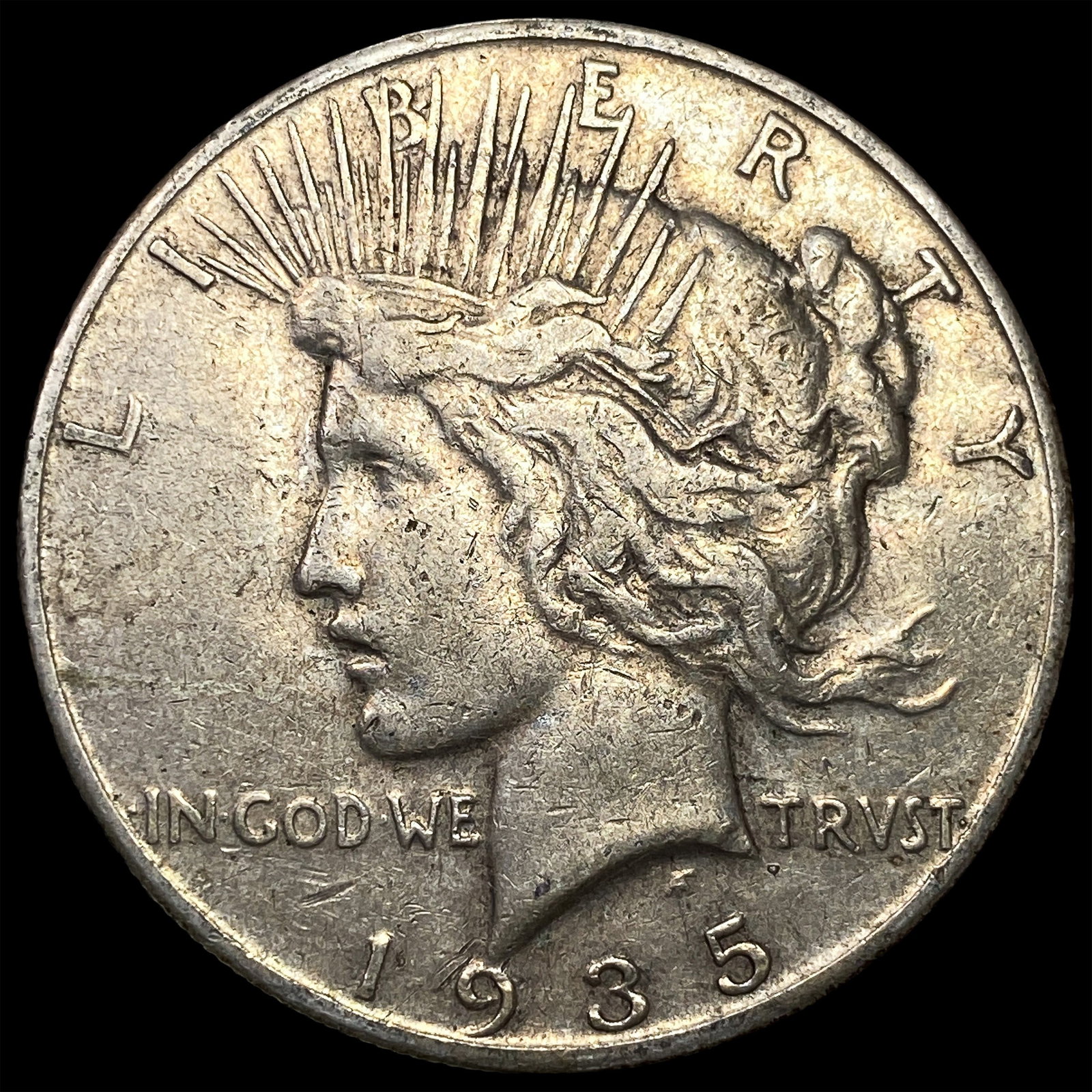 1935-S Silver Peace Dollar CLOSELY UNCIRCULATED: 1935-S Silver Peace Dollar CLOSELY UNCIRCULATED