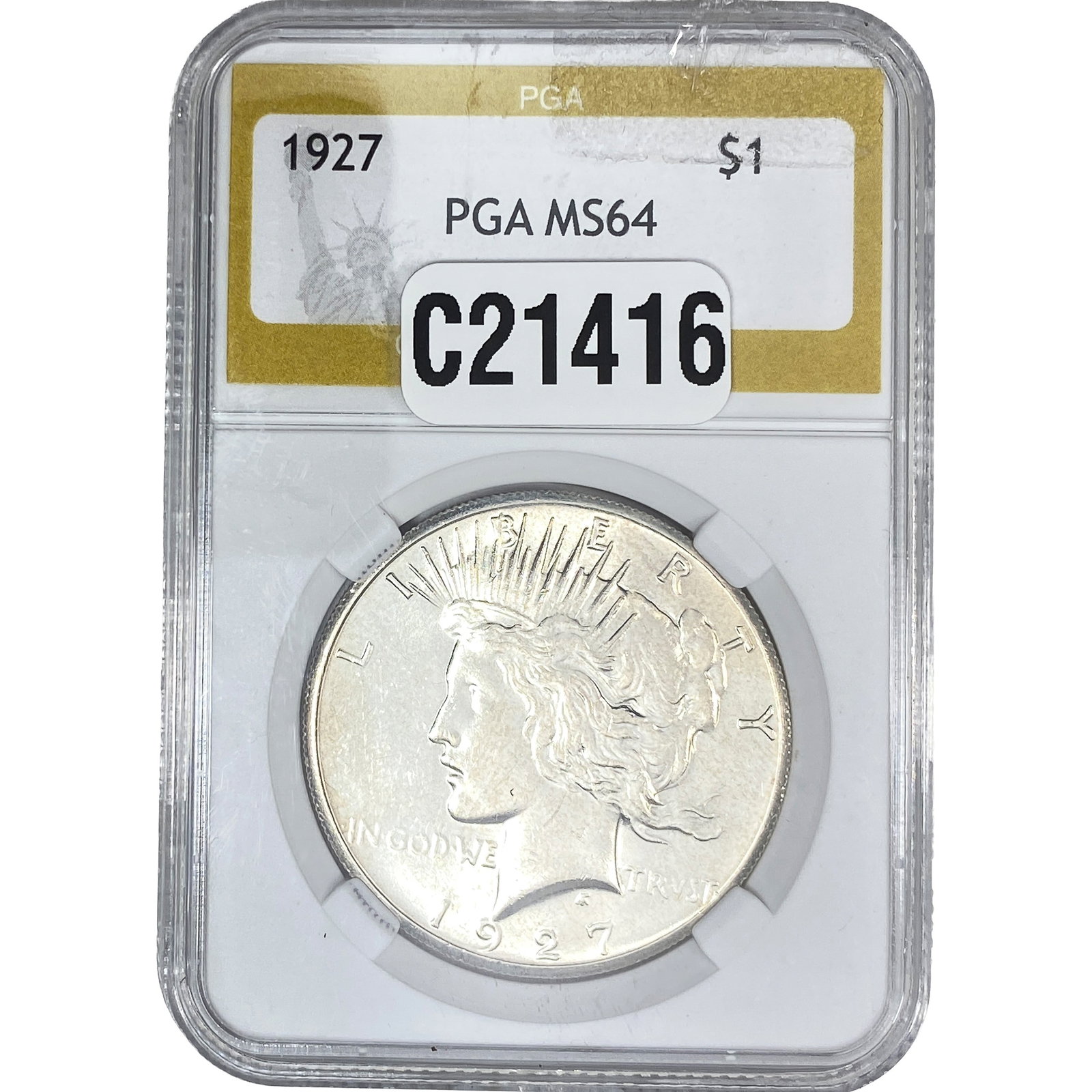 1927 Silver Peace Dollar PGA MS64 (1 of 2)