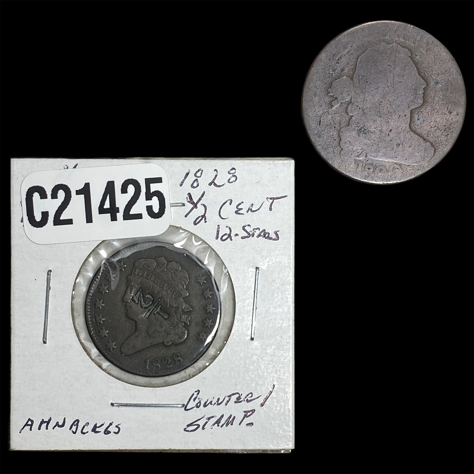 [2 Coins] 1800-1828 U.S. Large Cet & Half Cent (1 of 2)