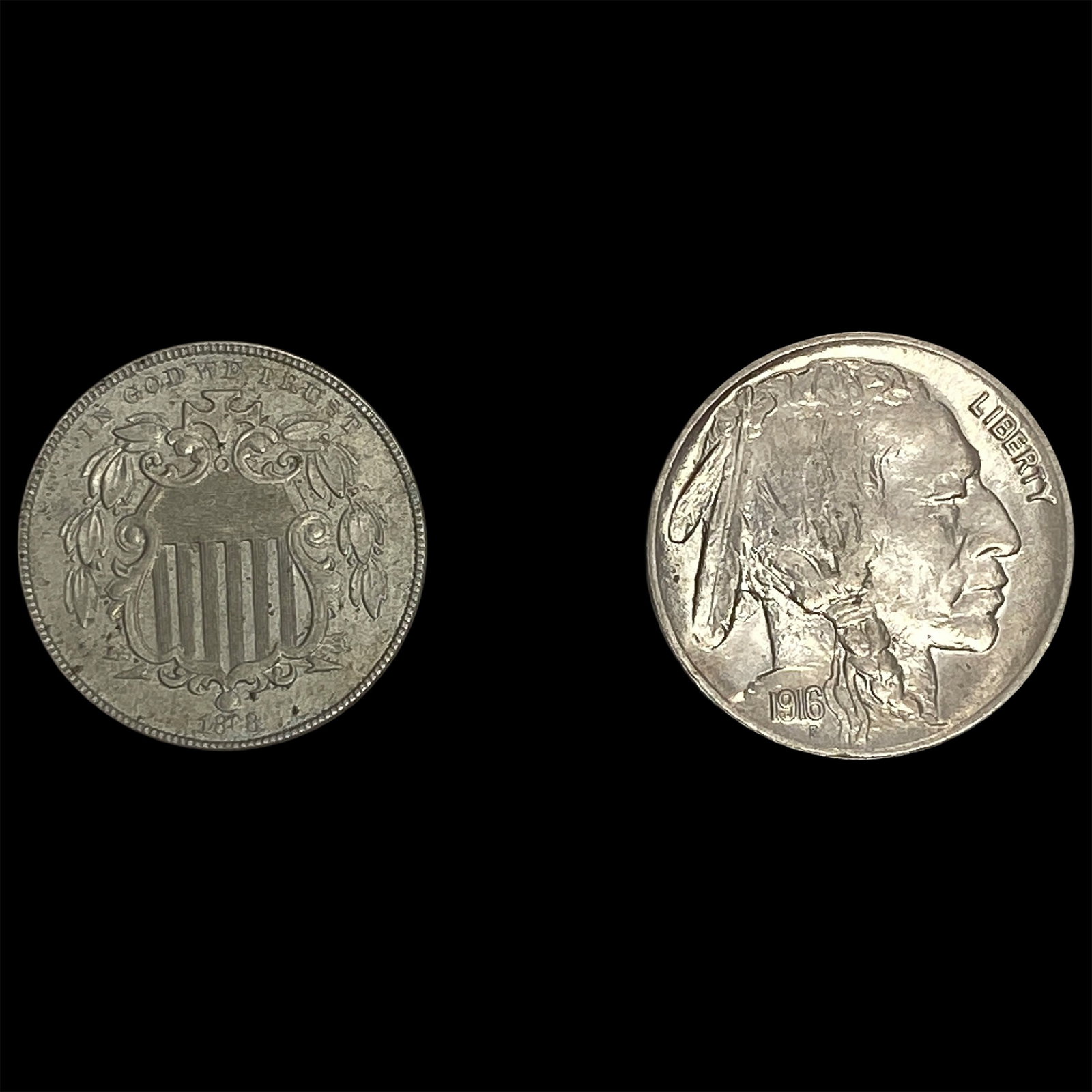 [2 Coins] 1868-1916 Buffalo & Victory 5C (1 of 2)