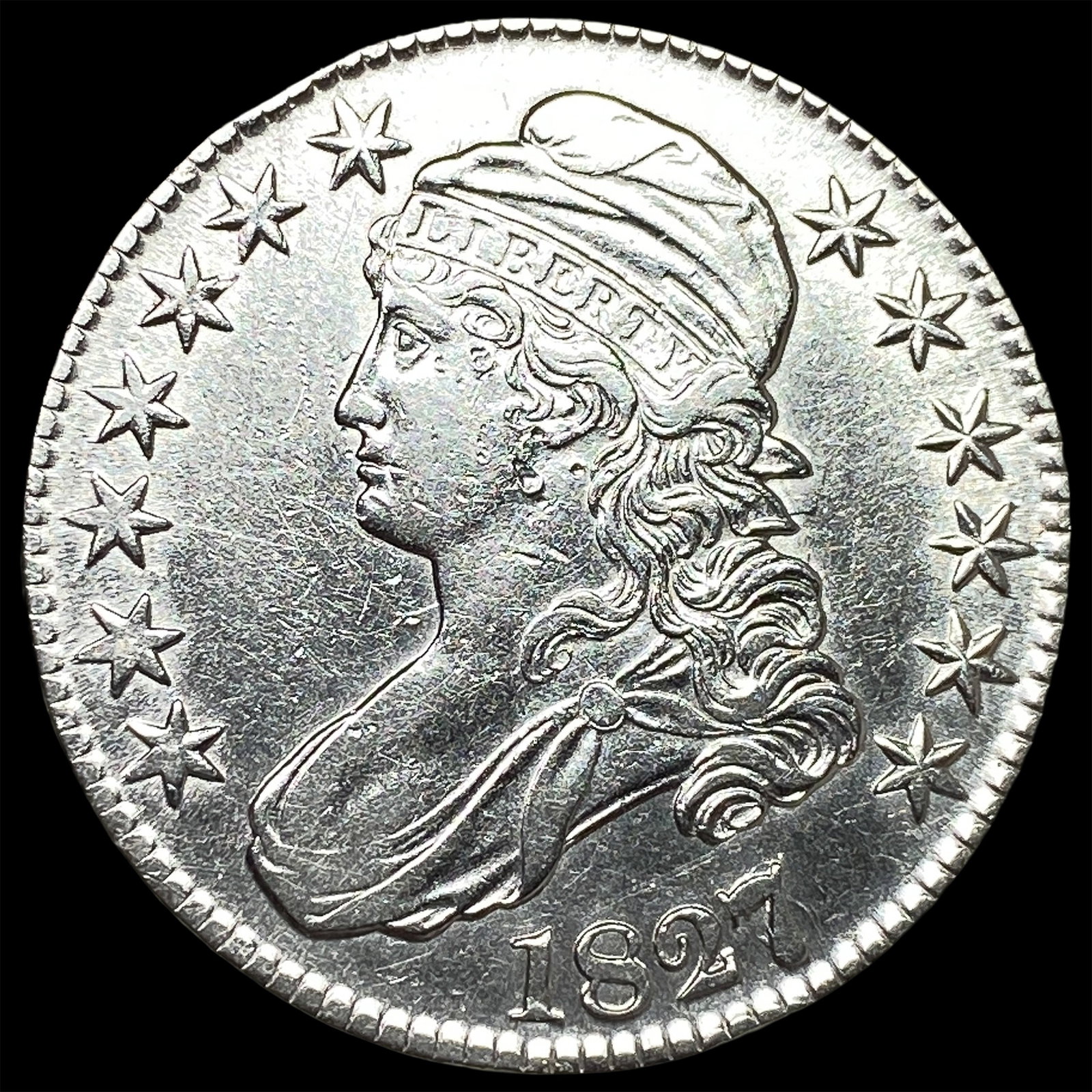 1827 Silver Capped Bust Half Dollar UNCIRCULATED (1 of 2)