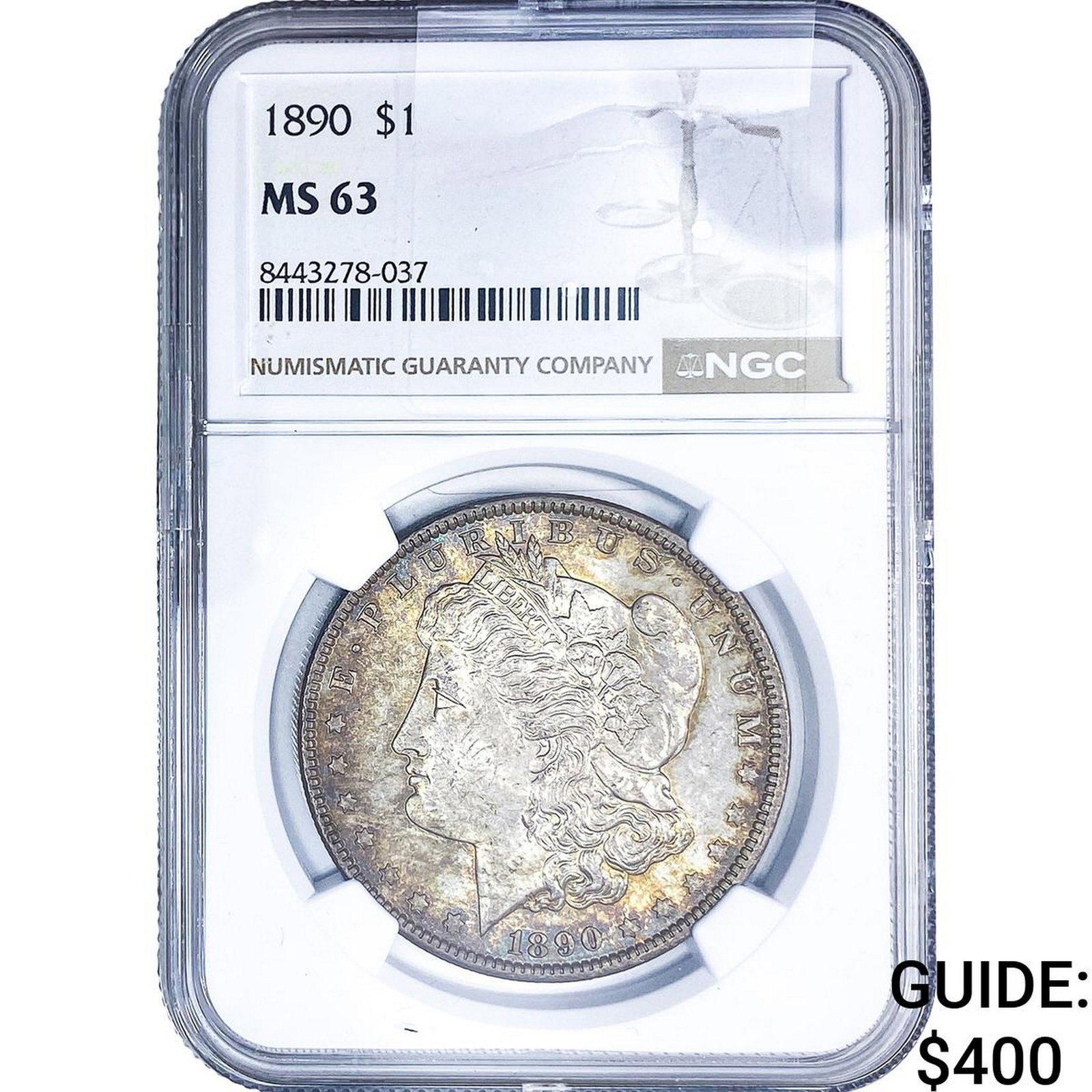 1890 Morgan Silver Dollar NGC MS63: 1890 Morgan Silver Dollar NGC MS63