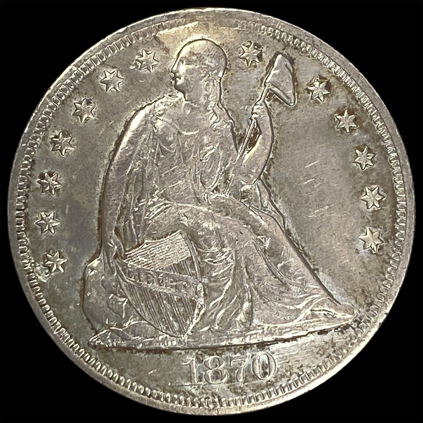 1870-CC Seated Liberty Dollar: 1870-CC Seated Liberty Dollar