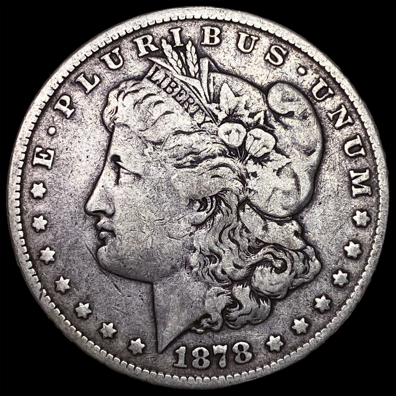 1878 8TF Silver Morgan Dollar NEARLY UNCIRCULATED: 1878 8TF Silver Morgan Dollar NEARLY UNCIRCULATED