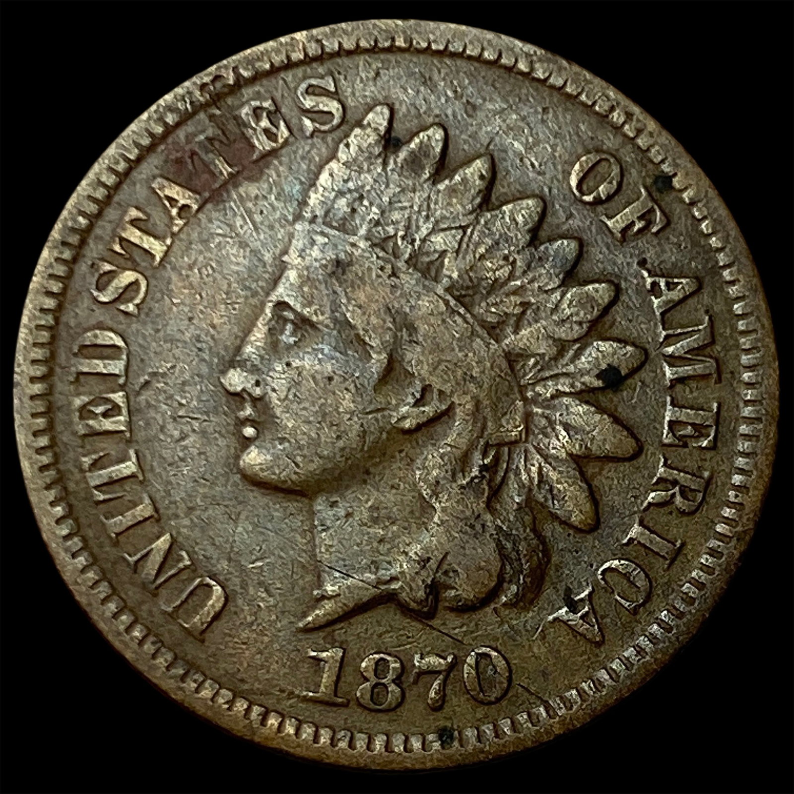 1870 Indian Head Cent NEARLY UNCIRCULATED: 1870 Indian Head Cent NEARLY UNCIRCULATED